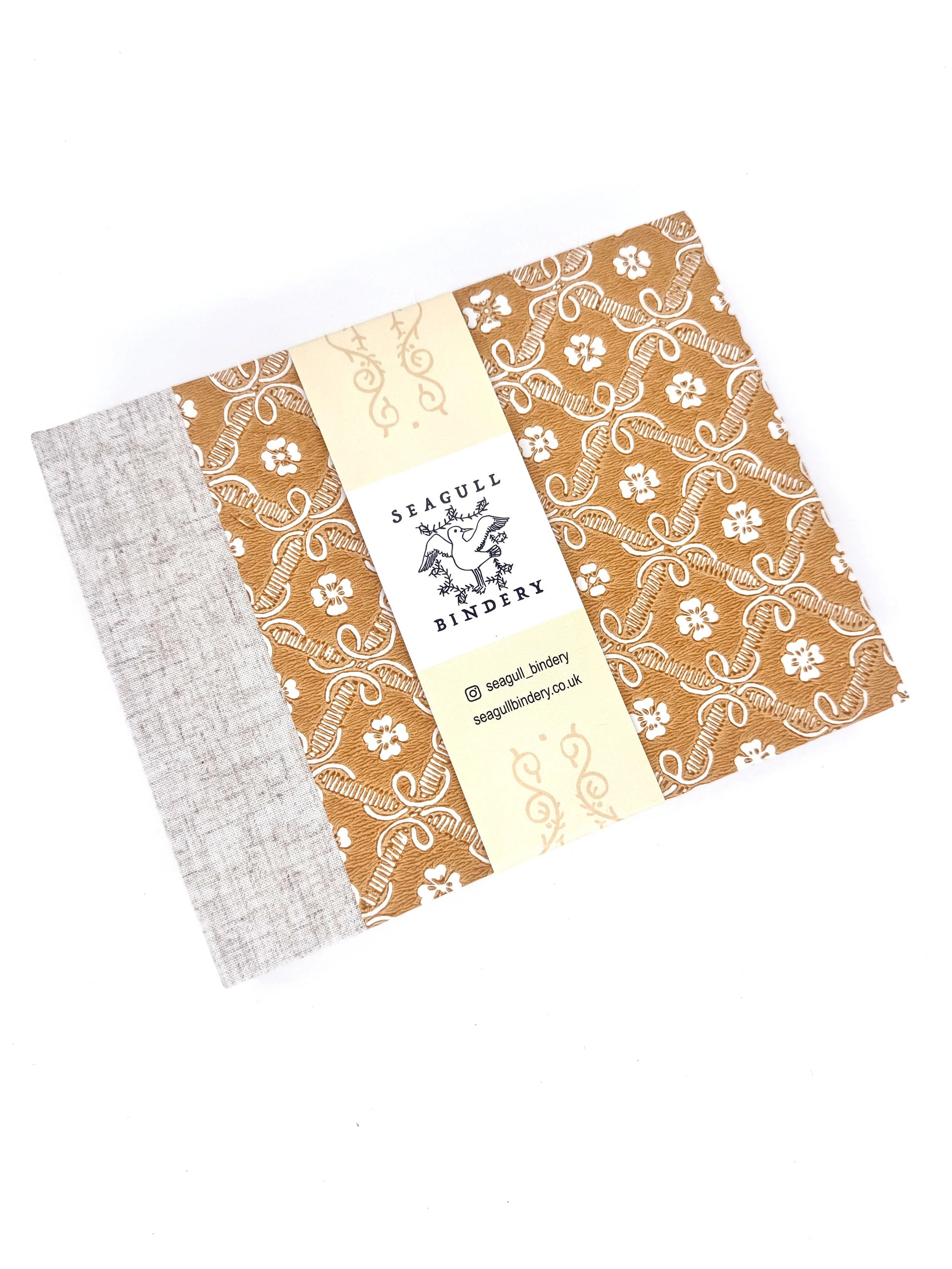 Mustard Orange Floral Watercolour Book