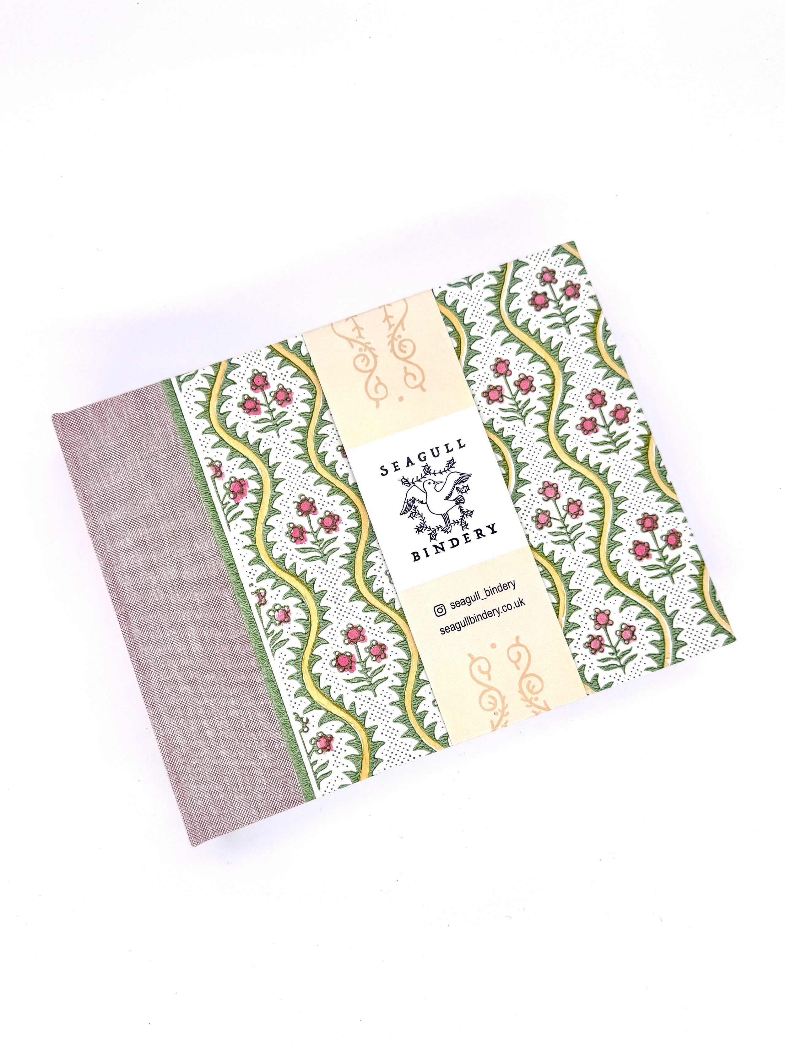 Red and Green Italian Floral Watercolour book