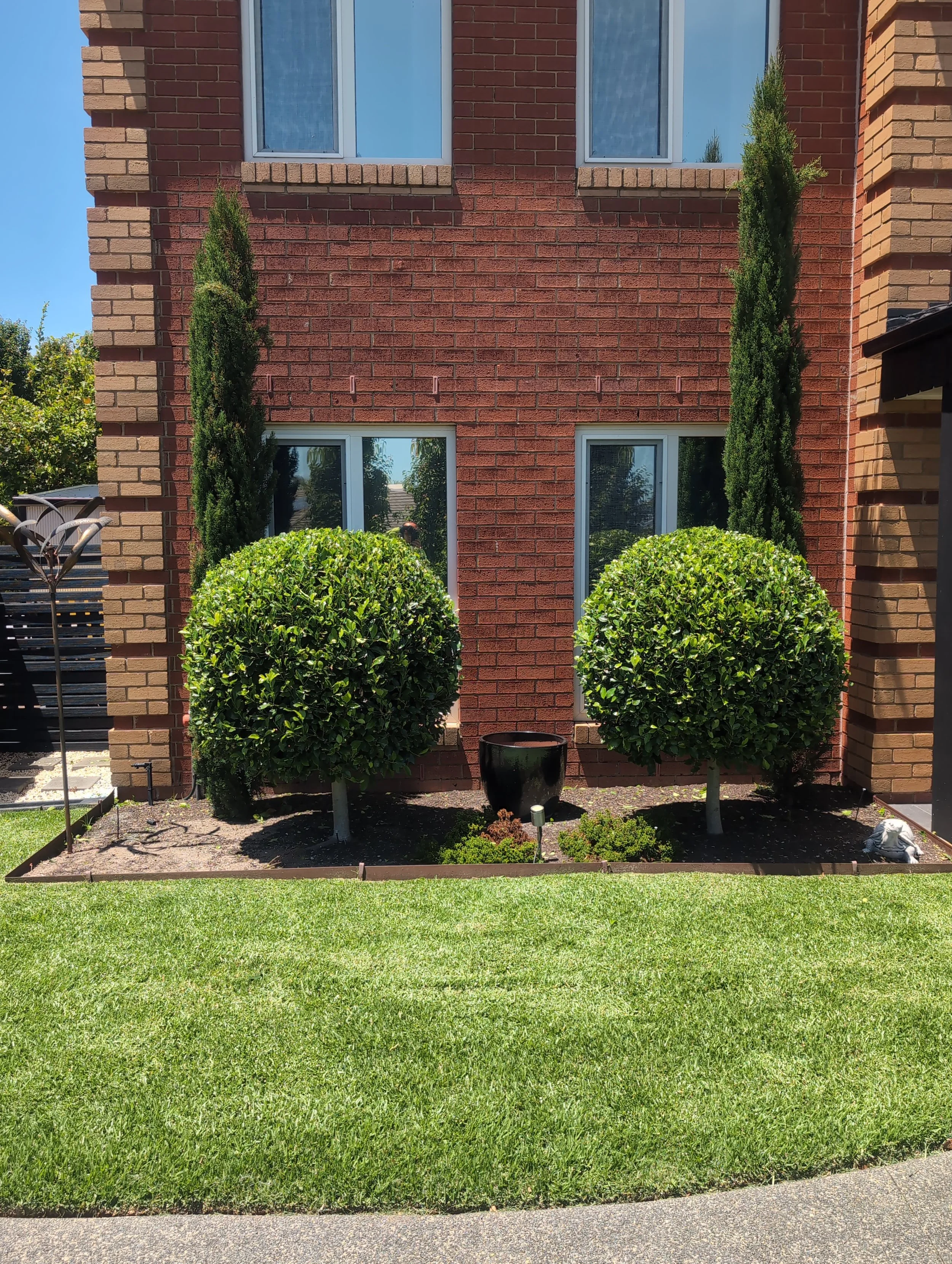 manicured garden after