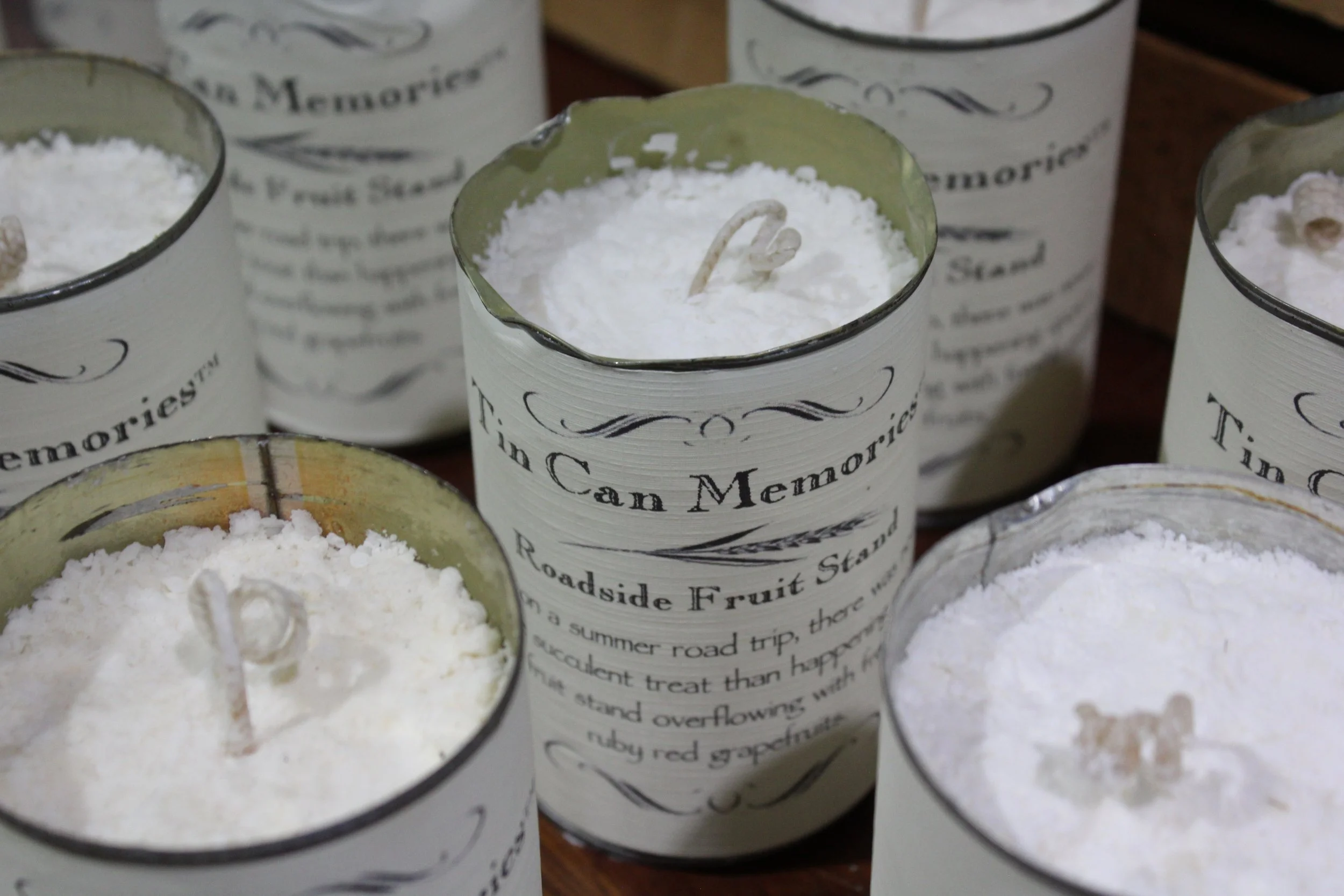 Handmade organic candles at Burley Sustainable General Store in West Jefferson, NC.