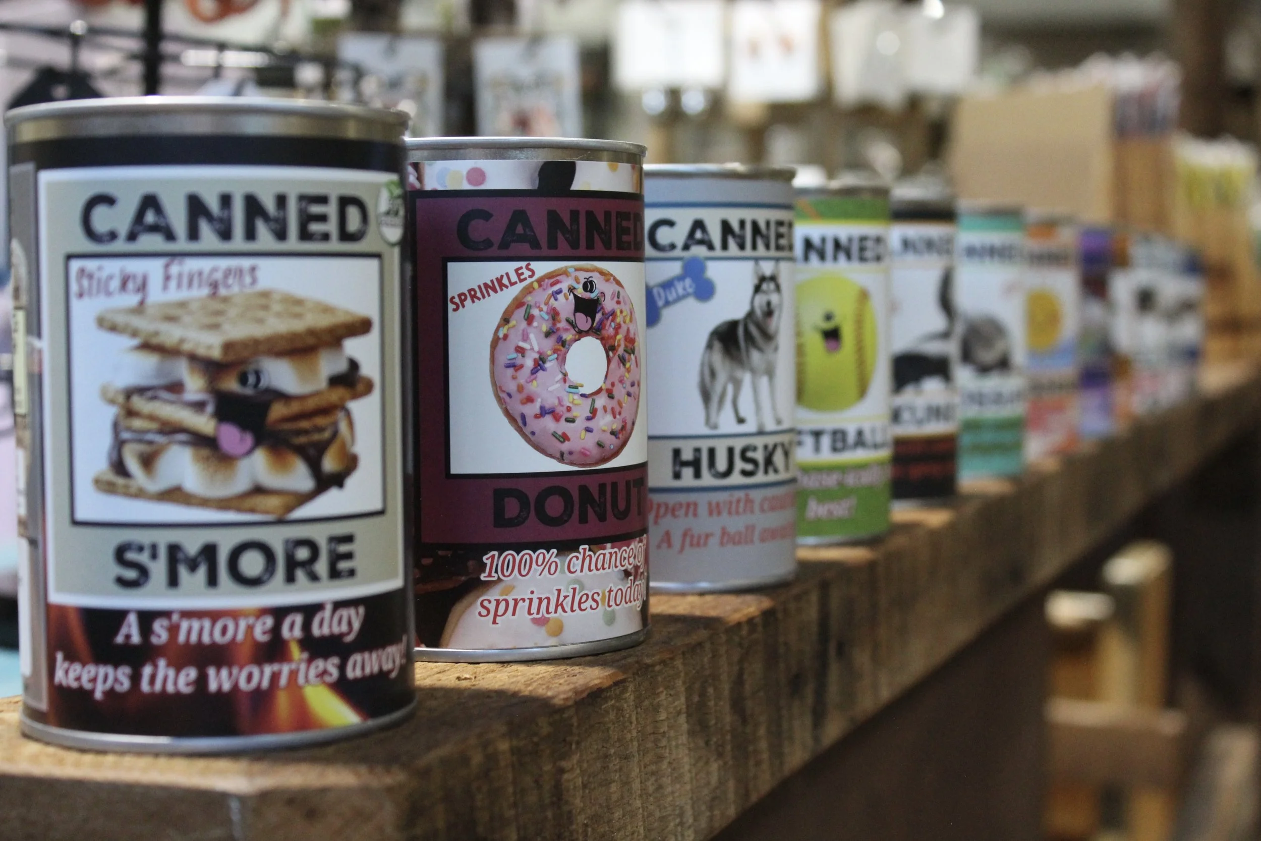 Canned critters only at Burley Sustainable General Store in West Jefferson, NC.