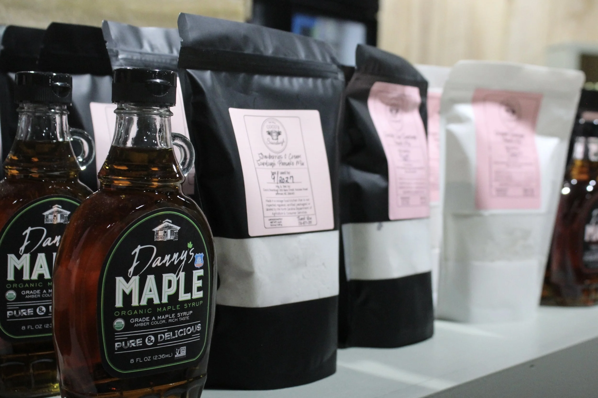 Danny’s Maple Organic Maple Syrup at Burley Sustainable General Store in West Jefferson, NC.