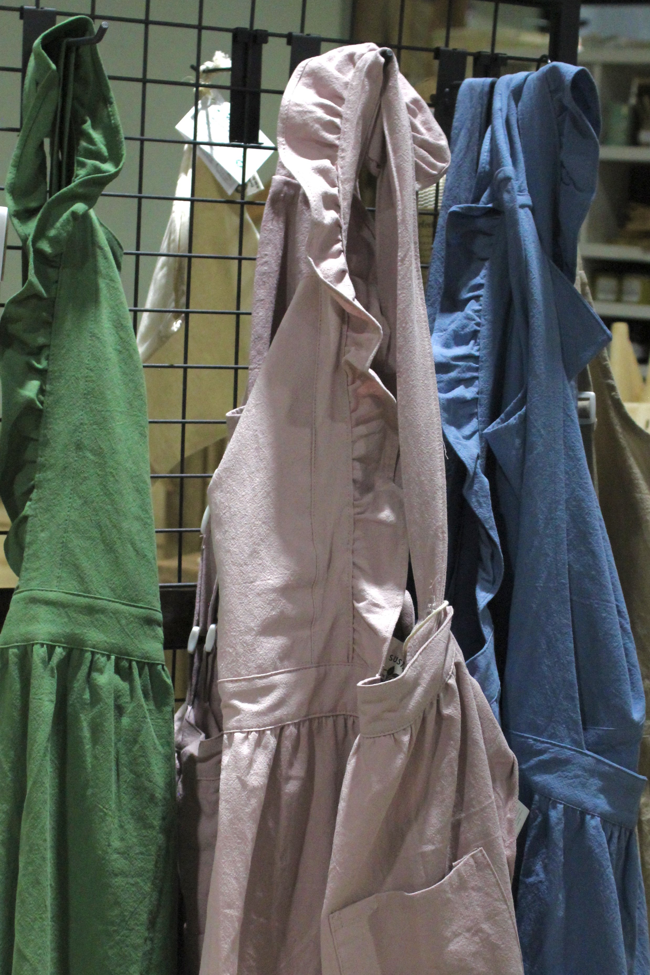 100% cotton aprons available at Burley Sustainable General Store in West Jefferson, NC.