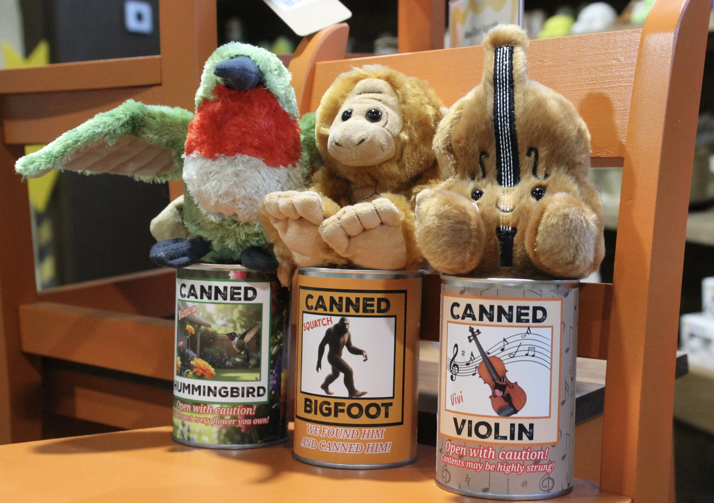 Canned critters only at Burley Sustainable General Store in West Jefferson, NC.