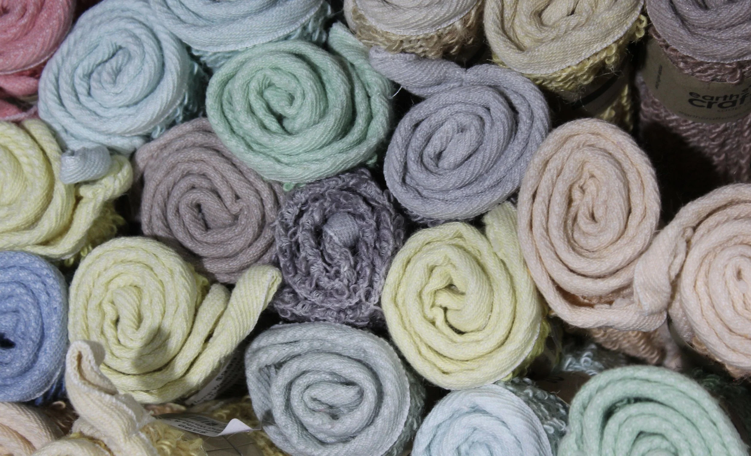 Organic, sustainably sourced washcloths at Burley Sustainable General Store in West Jefferson, NC.