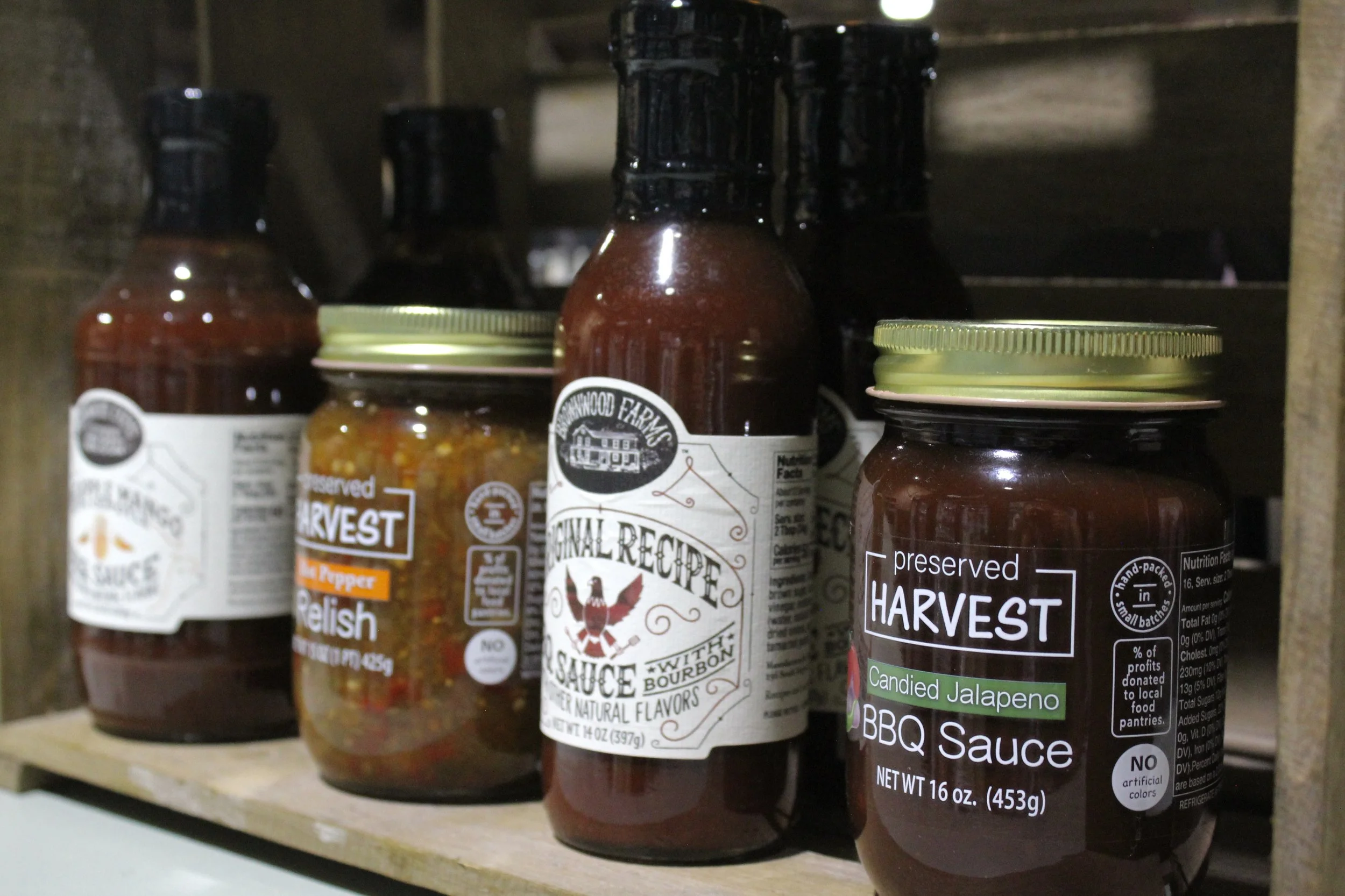 Organic sauce, natural flavors, no artificial colors, at Burley Sustainable General Store in West Jefferson, NC.