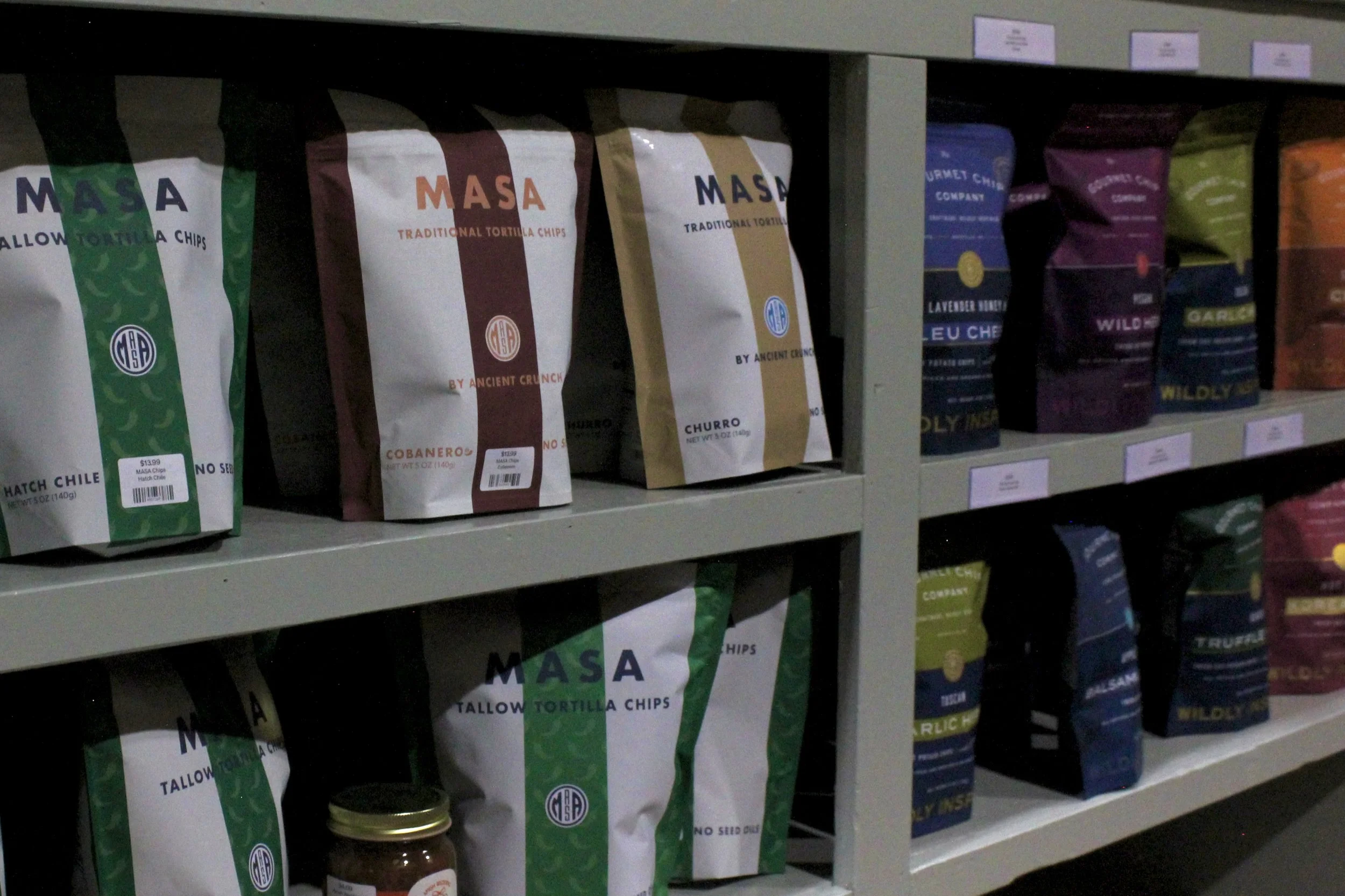 Organic tortilla chips at Burley Sustainable General Store in West Jefferson, NC.