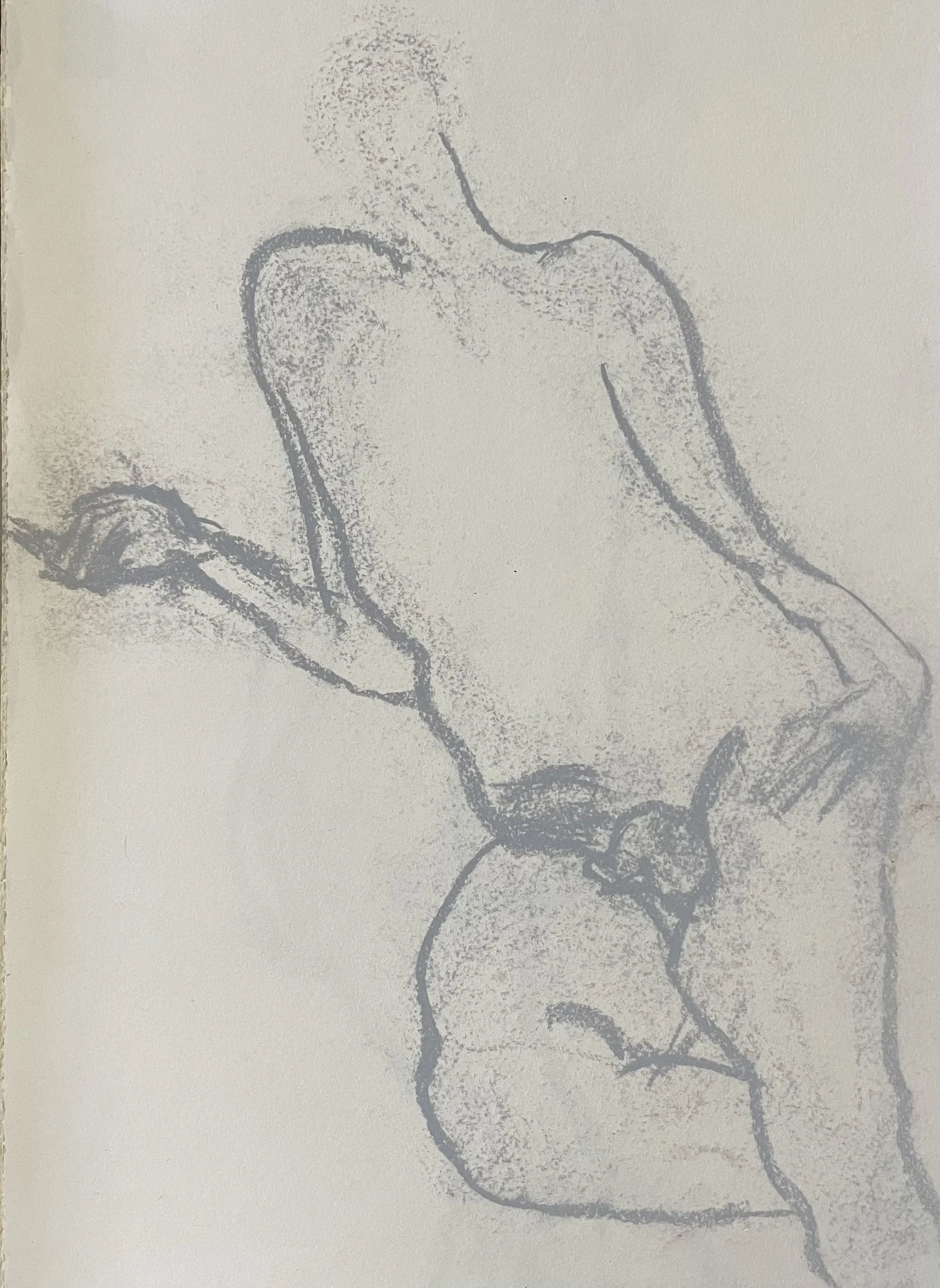 This is a small selection of croquis (quick life drawings) of 2 or 5 minute poses—an important preparatory part of my practice.