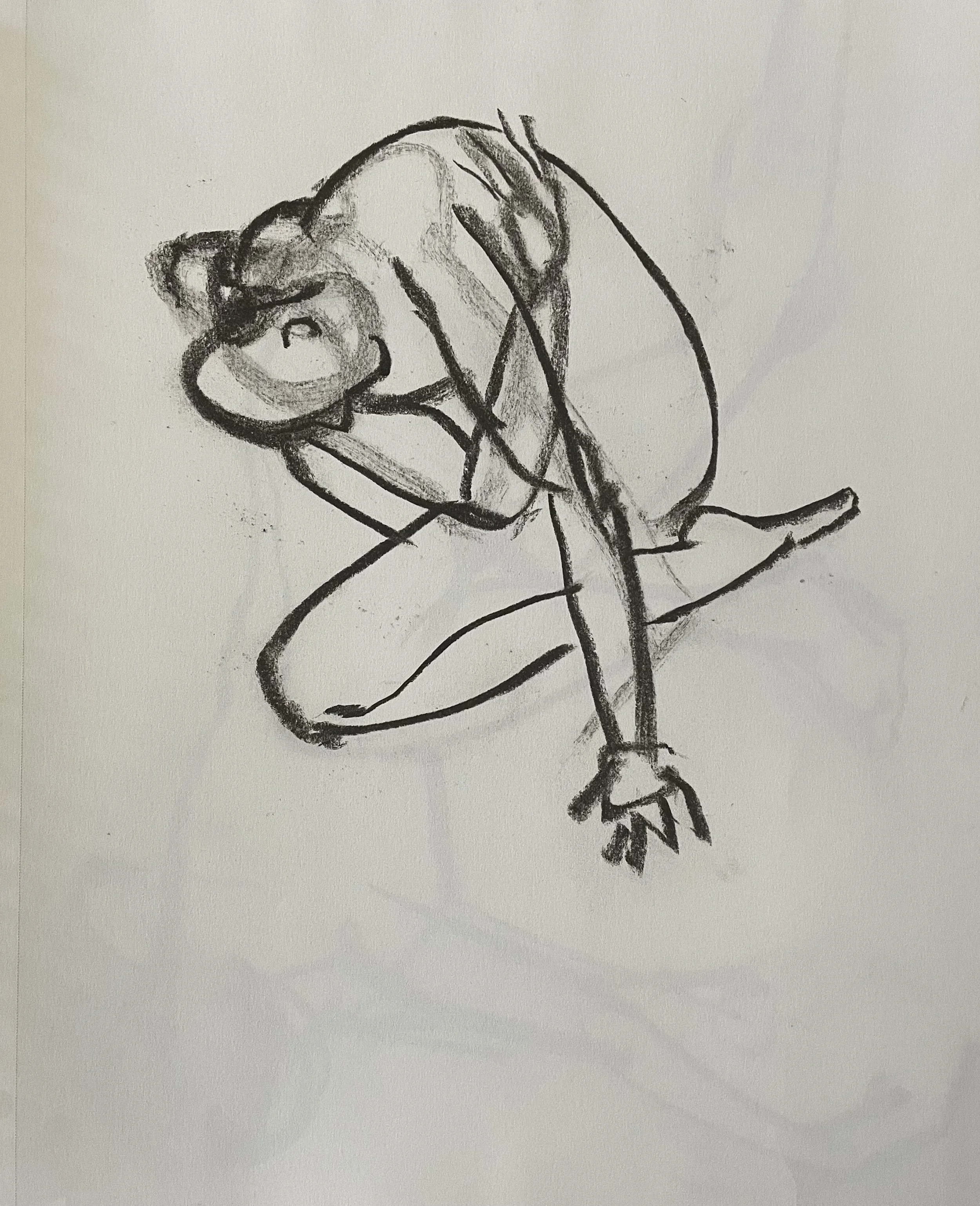 This is a small selection of croquis (quick life drawings) of 2 or 5 minute poses—an important preparatory part of my practice.