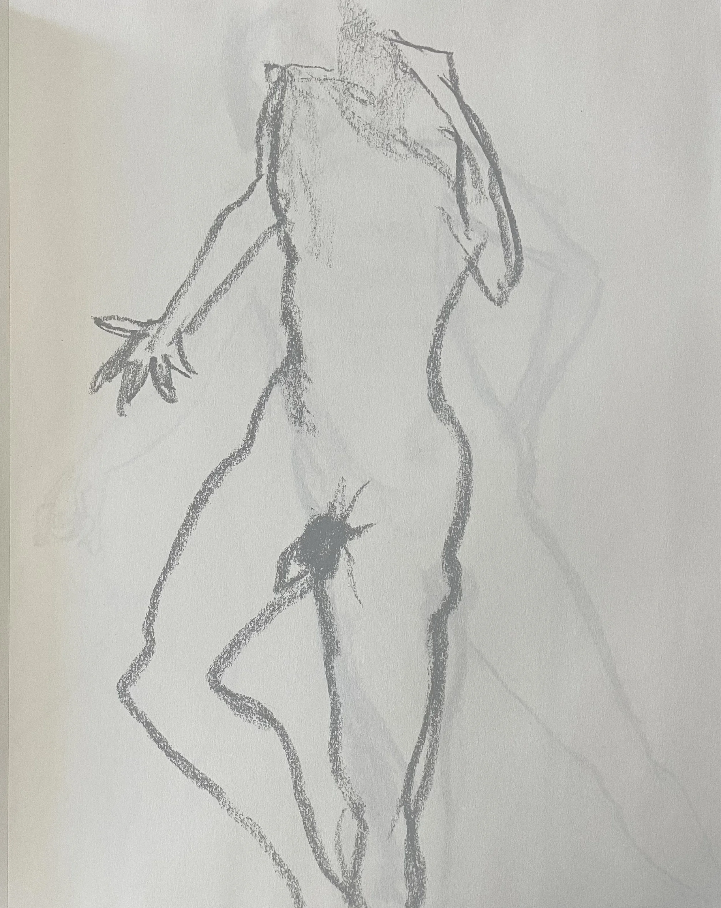 This is a small selection of croquis (quick life drawings) of 2 or 5 minute poses—an important preparatory part of my practice.