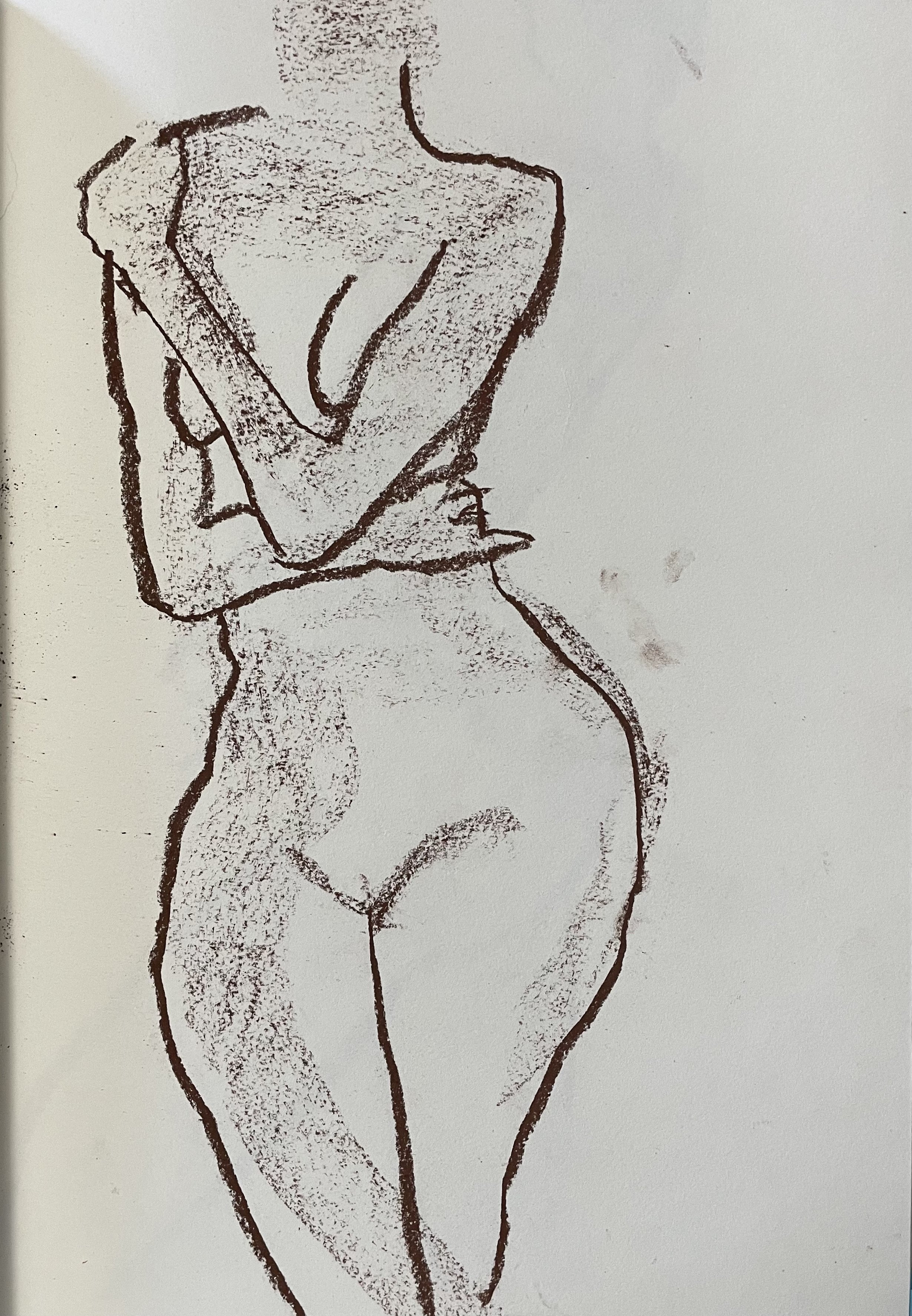 This is a small selection of croquis (quick life drawings) of 2 or 5 minute poses—an important preparatory part of my practice.