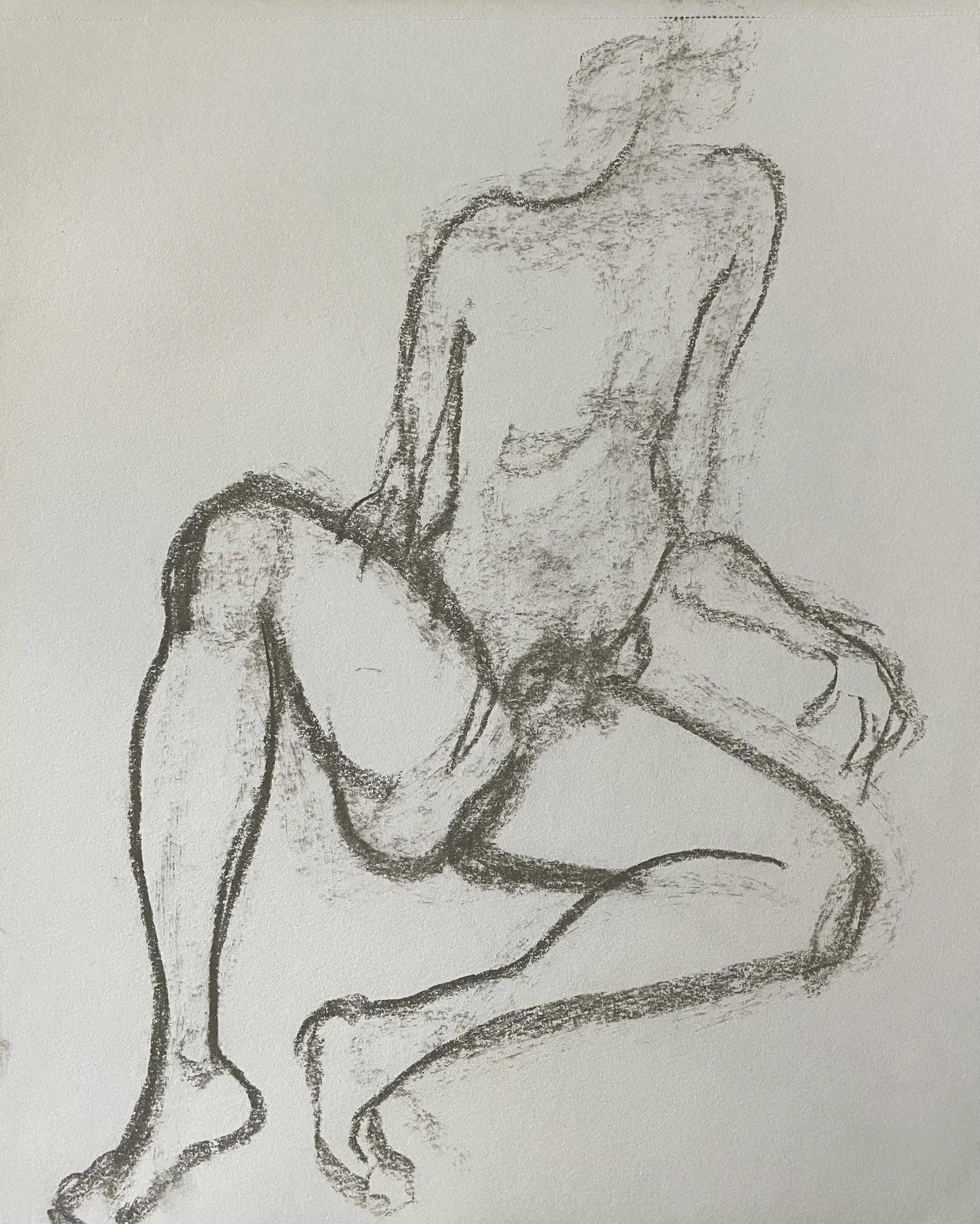 This is a small selection of croquis (quick life drawings) of 2 or 5 minute poses—an important preparatory part of my practice.
