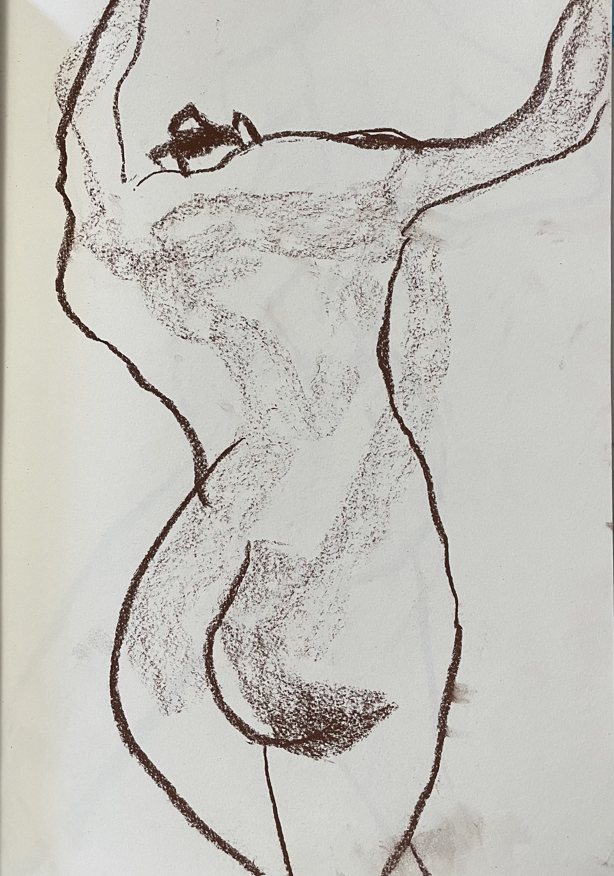 This is a small selection of croquis (quick life drawings) of 2 or 5 minute poses—an important preparatory part of my practice.