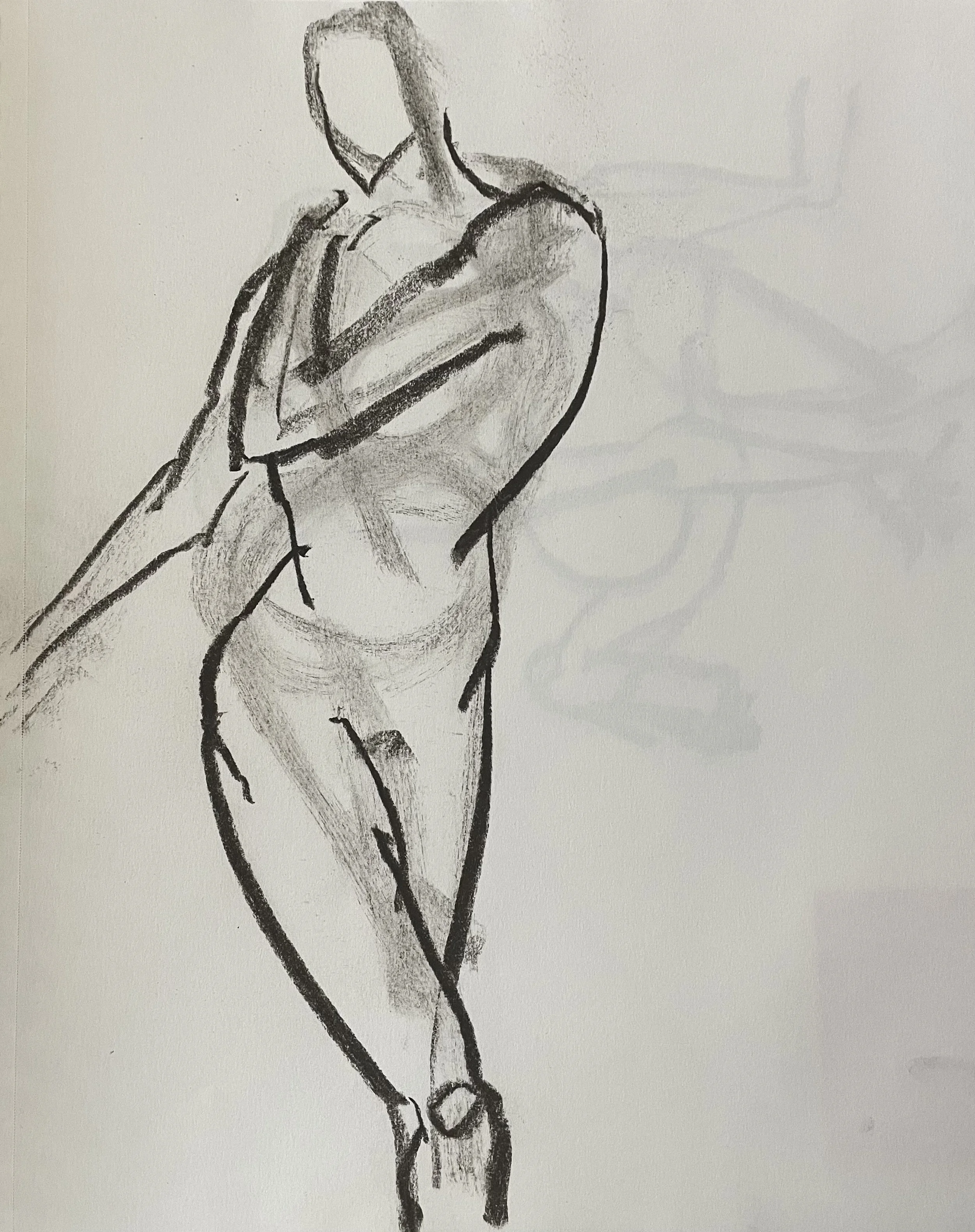 This is a small selection of croquis (quick life drawings) of 2 or 5 minute poses—an important preparatory part of my practice.