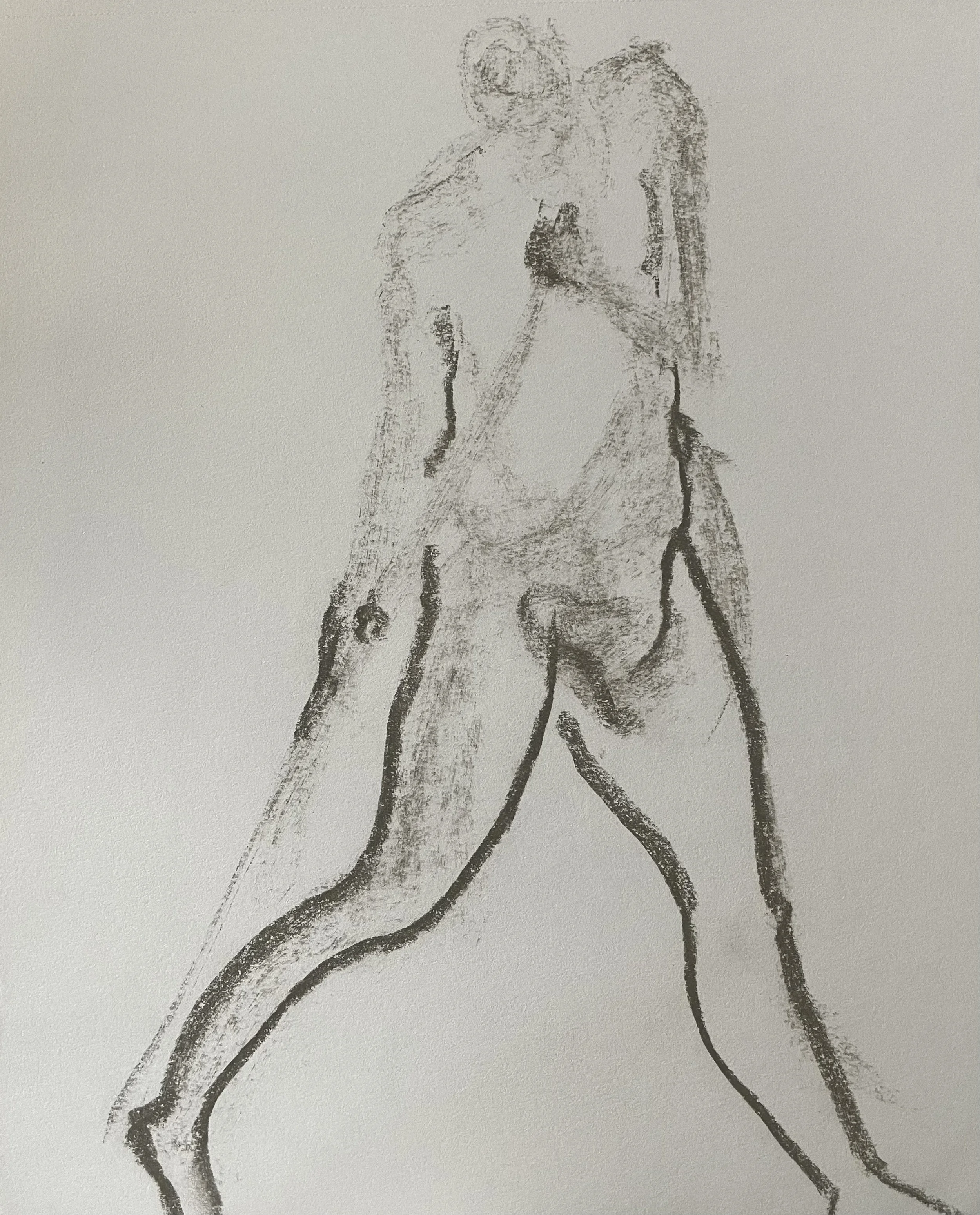 This is a small selection of croquis (quick life drawings) of 2 or 5 minute poses—an important preparatory part of my practice.