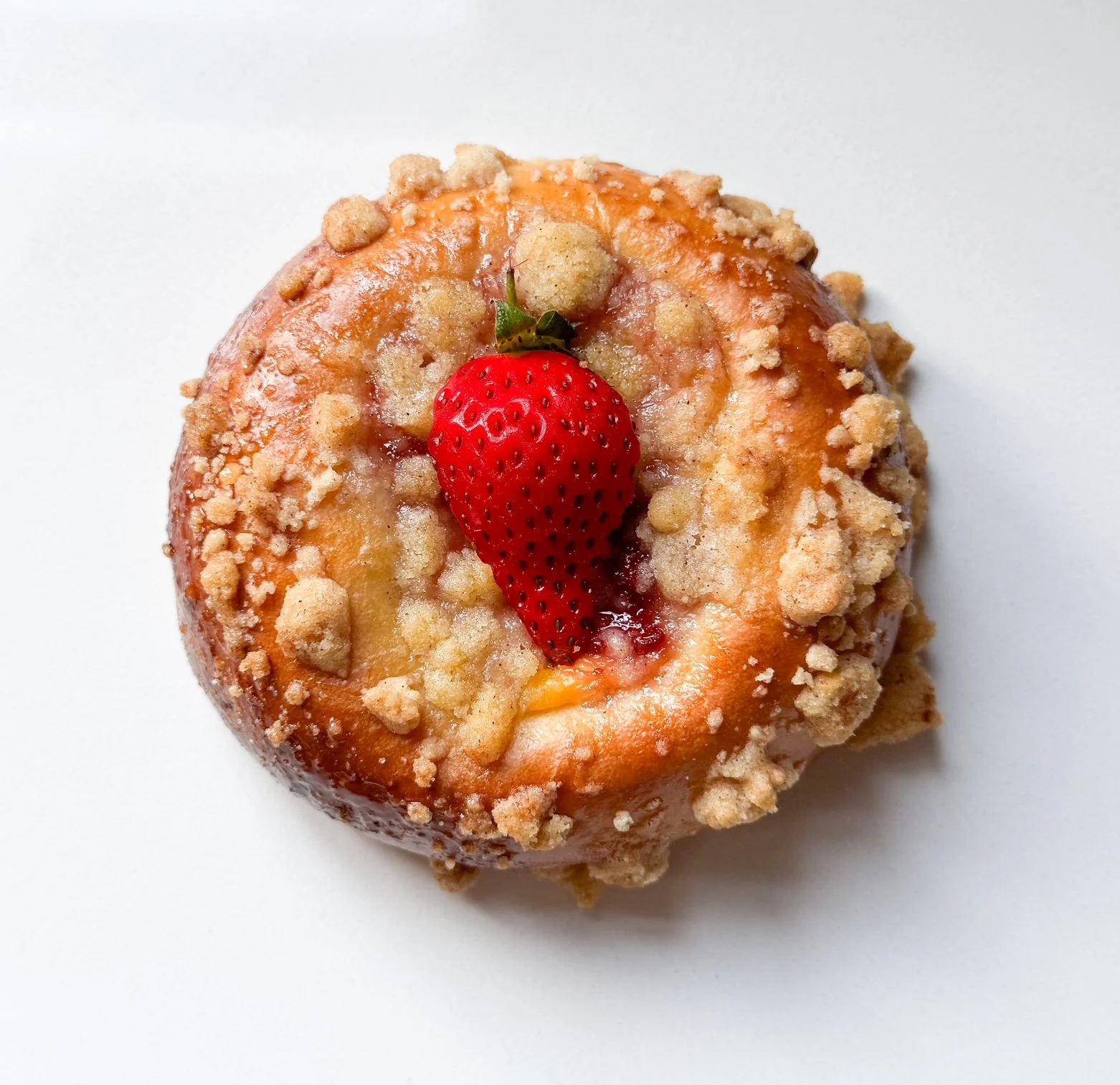 Seasonal Fruit and Custard Brioche