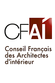 Logo du Conseil Français des Architectes d'intérieur avec les lettres CF, AI et texte en français
