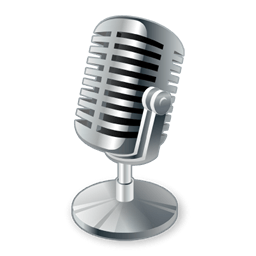 Microphone icon representing public speaking and communication