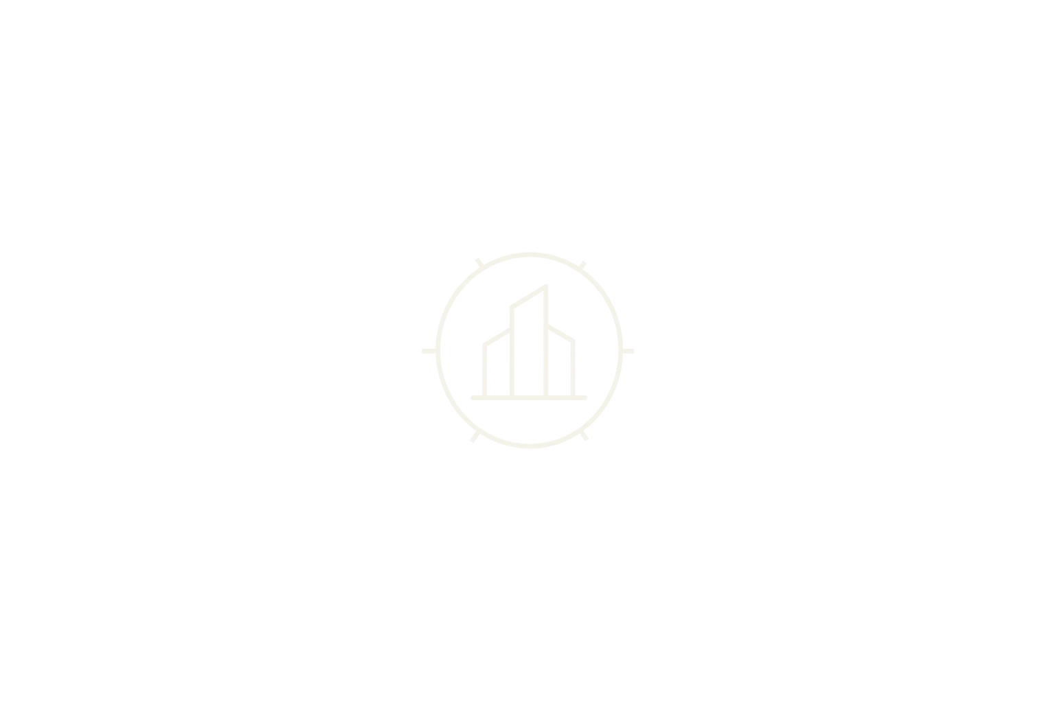 A black background with a white logo featuring a circle with three peaks inside.