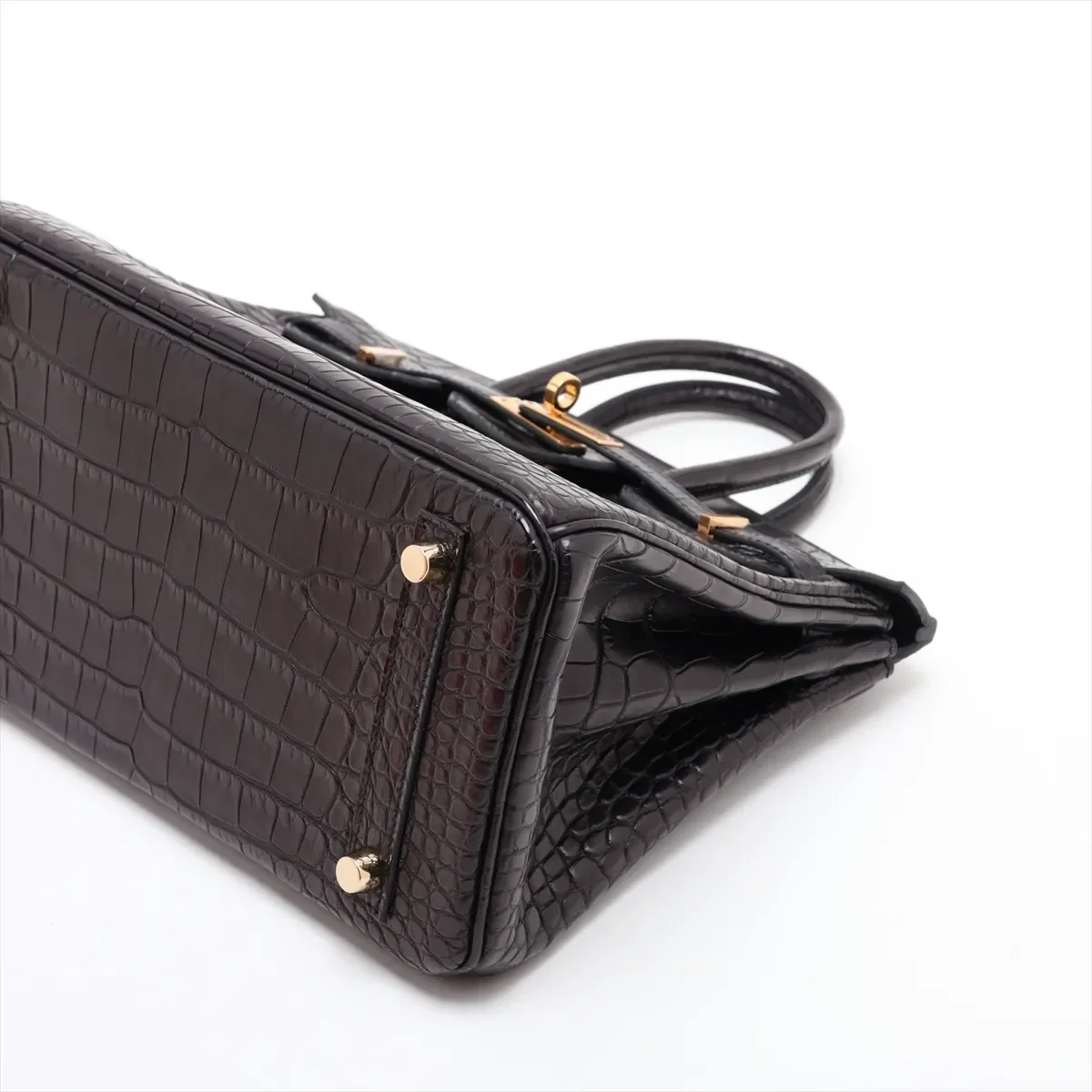Hermes 2024 Black Matte Alligator Birkin 25-GHW3.webp
