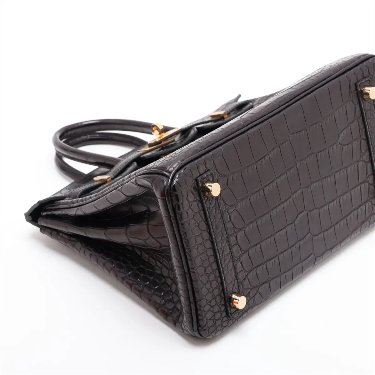 Hermes 2024 Black Matte Alligator Birkin 25-GHW4.webp