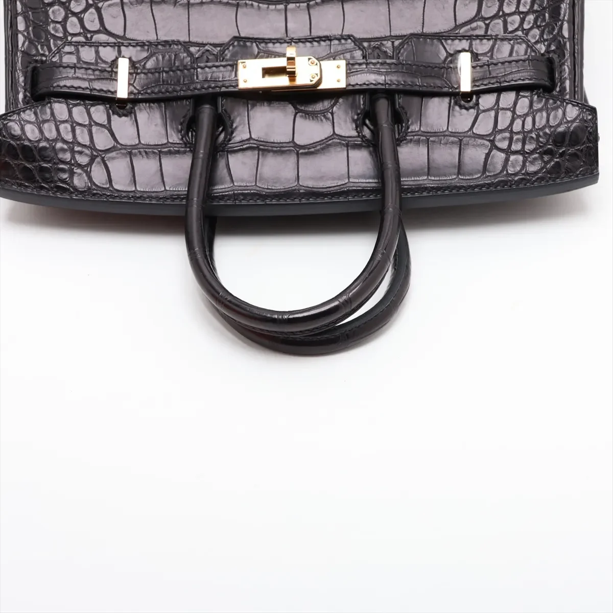Hermes 2024 Black Matte Alligator Birkin 25-GHW5.webp