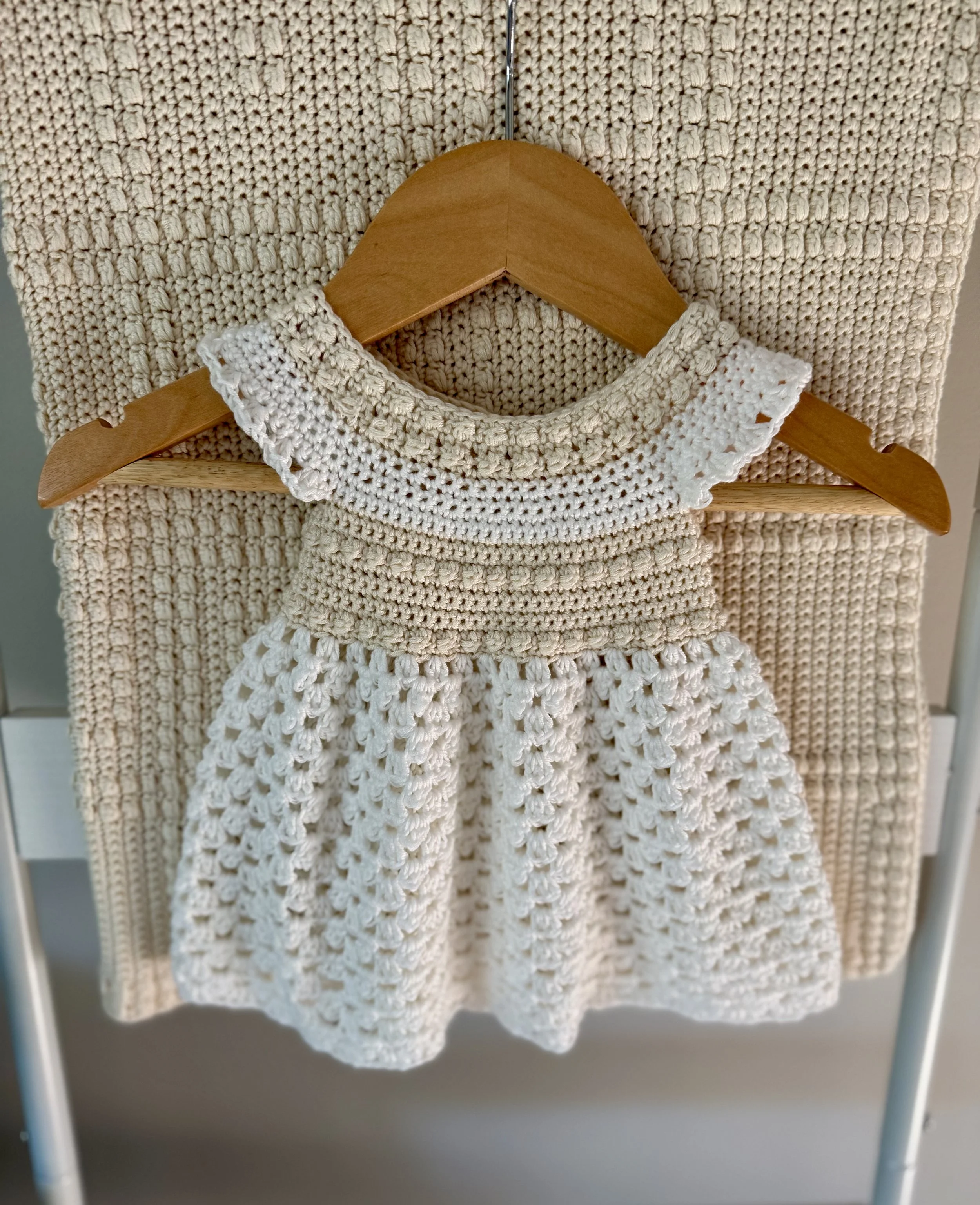 Hazel Joy Dress Crochet Pattern - Newborn