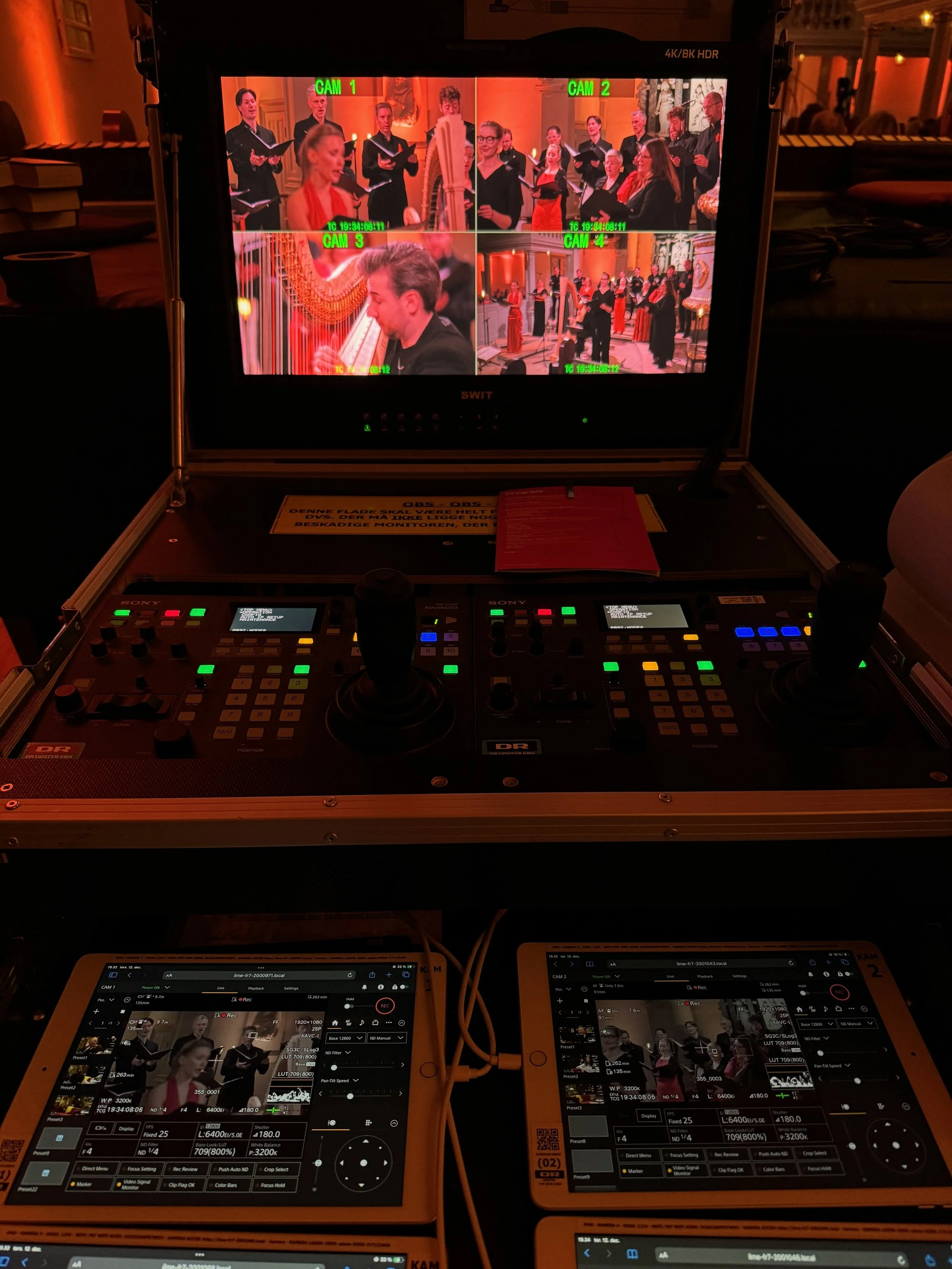 Behind the Scenes, DR Vokalensemblet, TV Producer, Garnisonskirken, Bonde Media, Foto: Jon Bonde Eriksen.