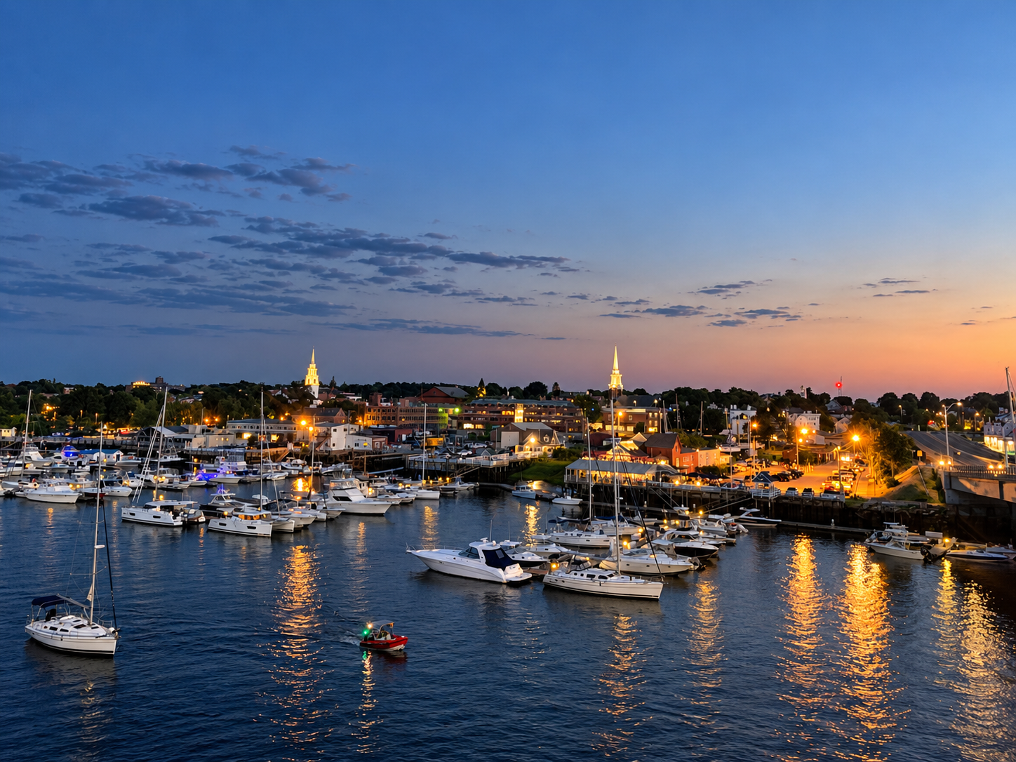 Newburyport Waterfront taken from the historic Gillis Bridge.