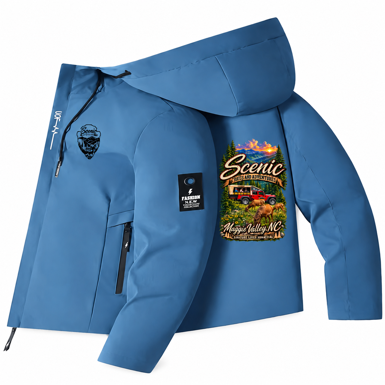 Windbreaker No liner Blue Front Logo Safari Jeep.png