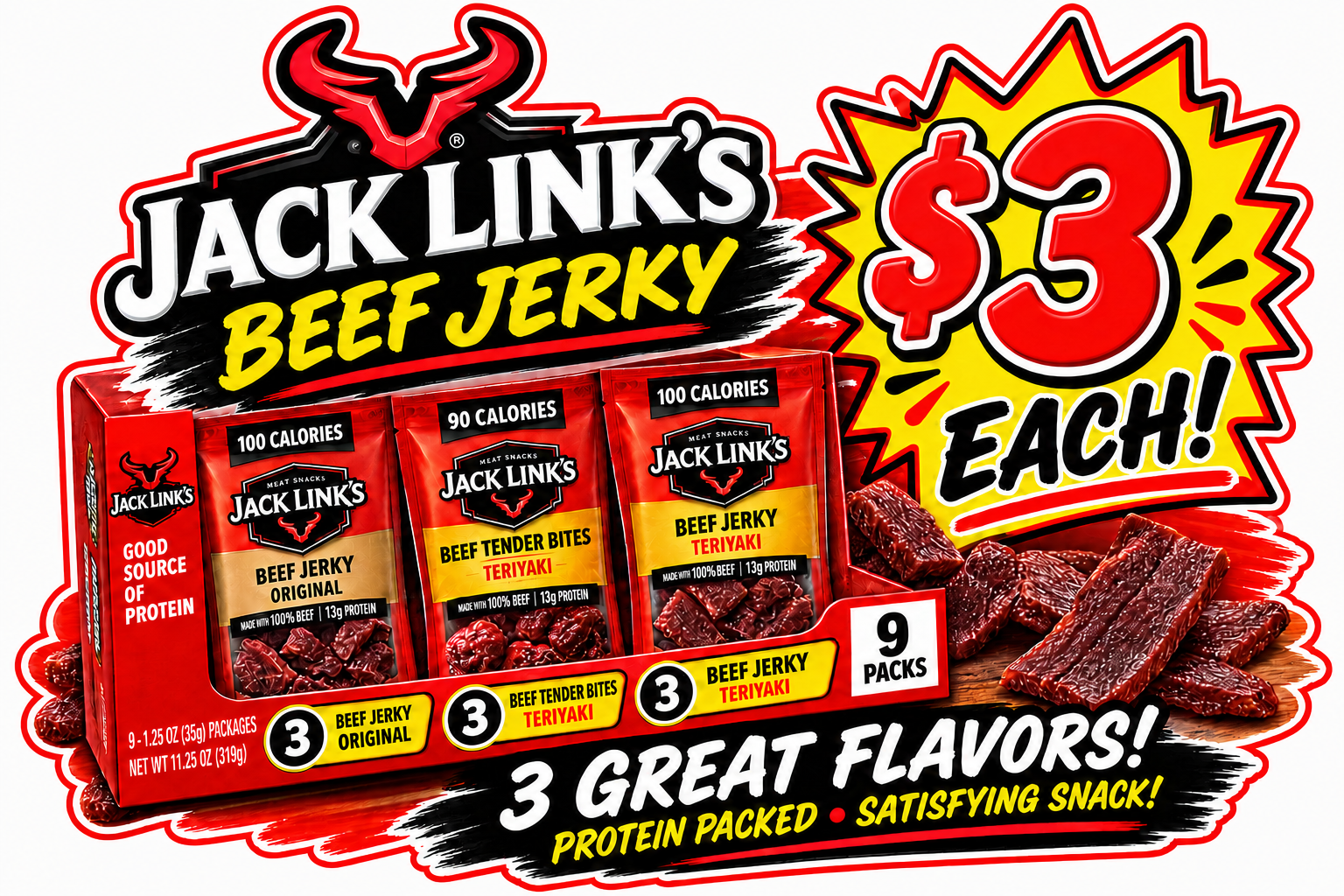 Jack Link's Beef Jerky Variety