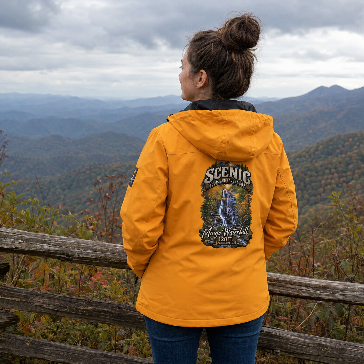 Light weight Rain Jacket Orange