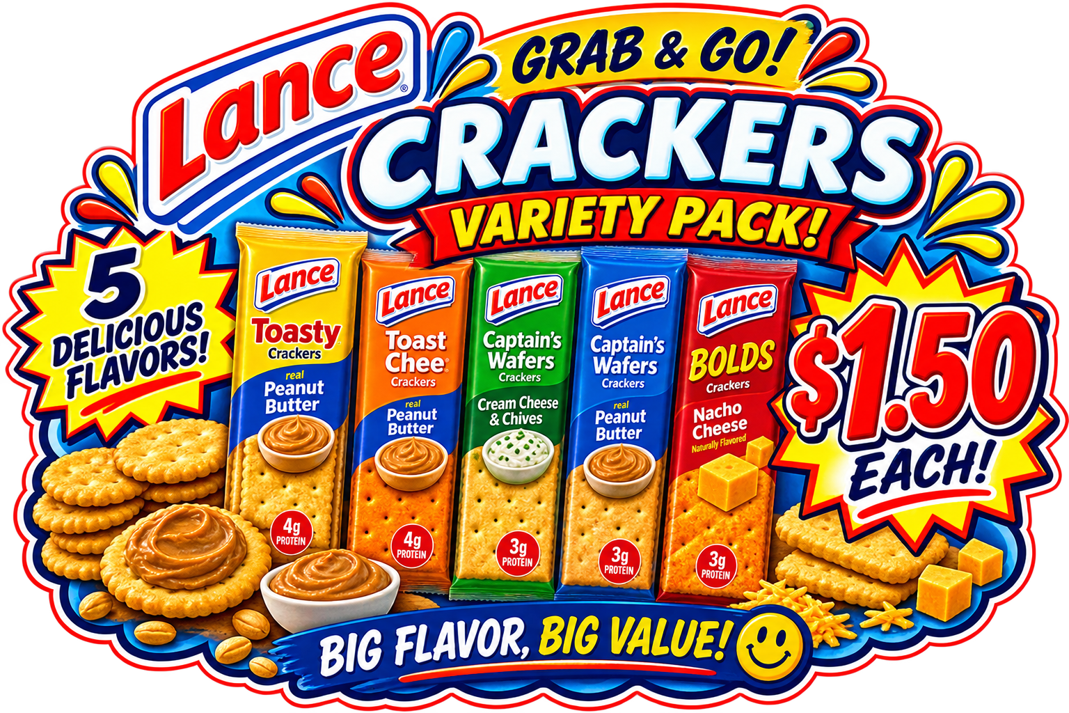 Lance Sandwich Crackers – Assorted Flavors