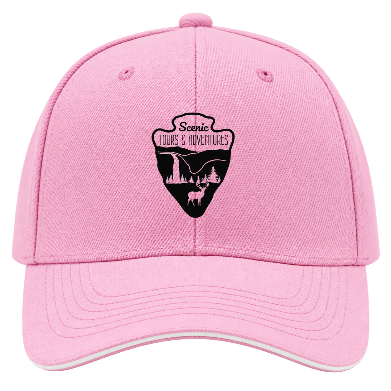 Pink Scenic Logo BW Womens Hat – Adjustable | Scenic Tours