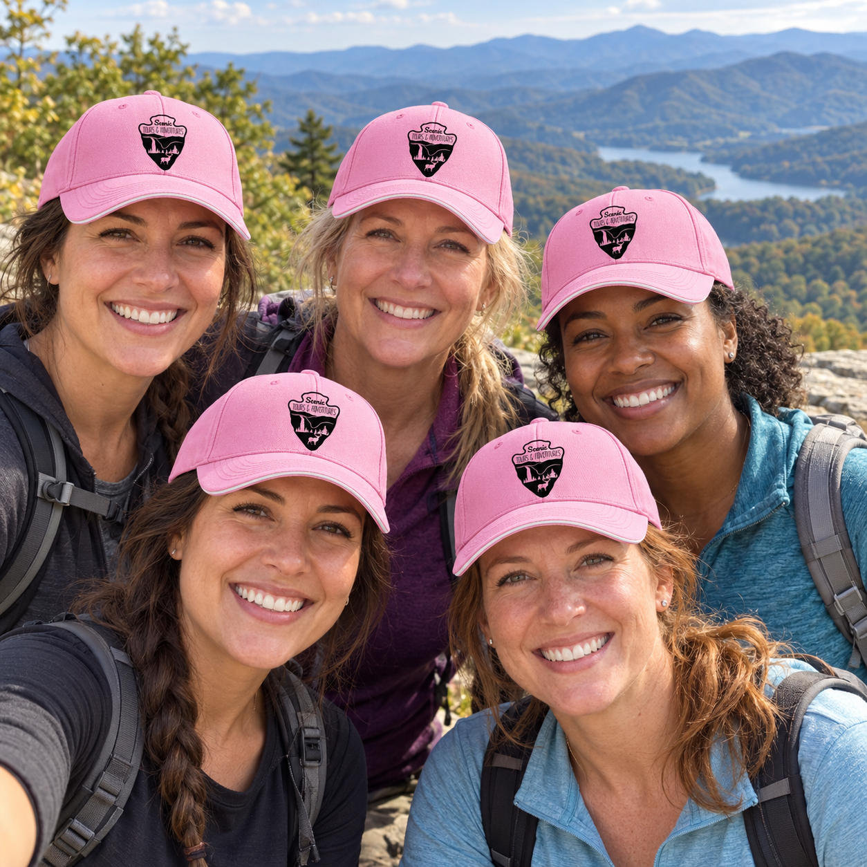 Pink Logo Womens Adjustable wearing.png