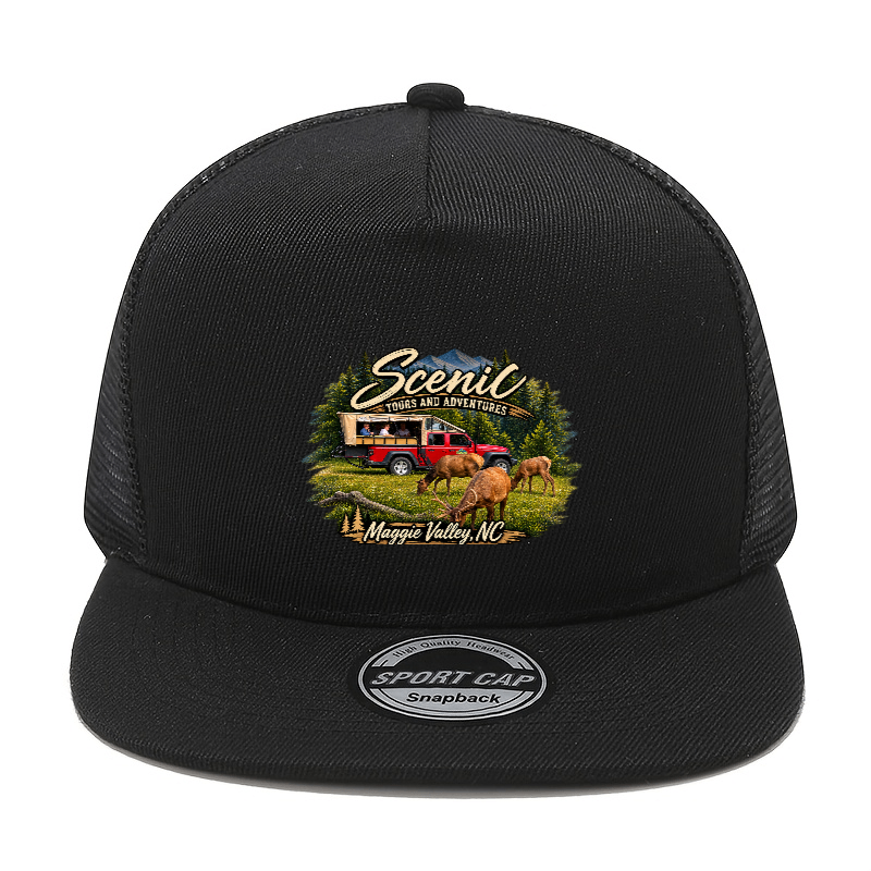 Black Jeep Elk Snapback Hat – Adjustable | Scenic Tours