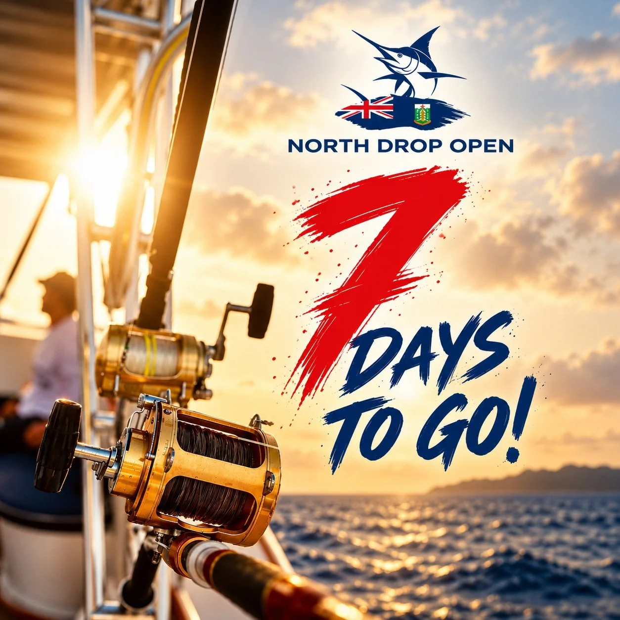 7 DAYS TO GO!

The countdown is on.

Just one week until the North Drop Open. World-class blue marlin fishing, incredible crews, and the legendary waters of the British Virgin Islands await.

The North Drop is calling.

NDO.VG

#NorthDropOpen #BlueMa
