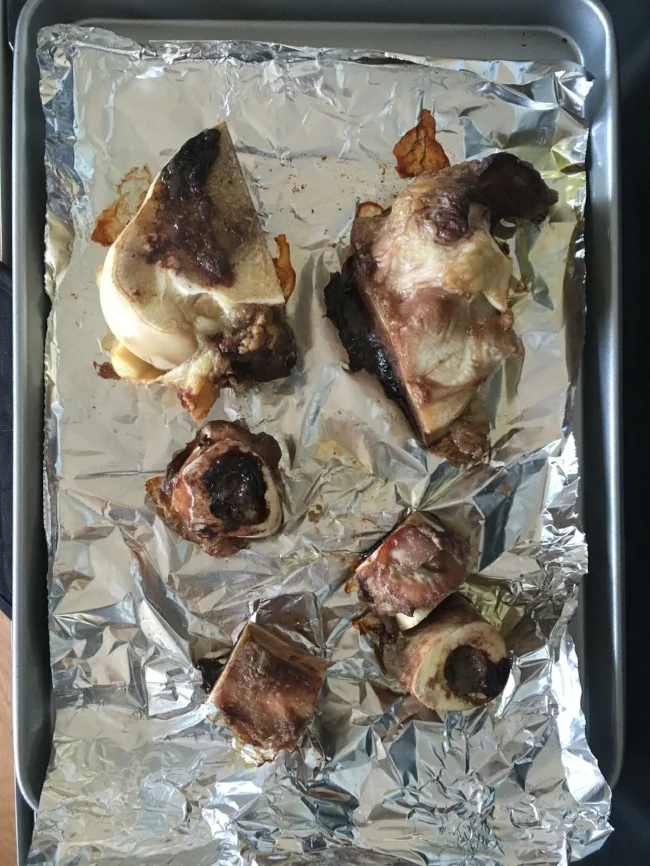 Browned BONES in the oven.