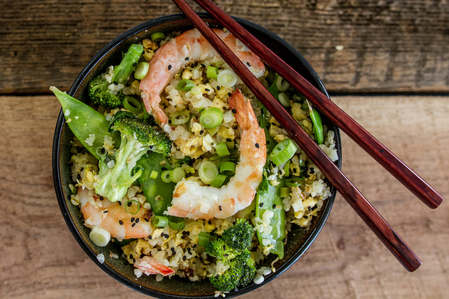 Cauliflower Shrimp "Fried Rice"