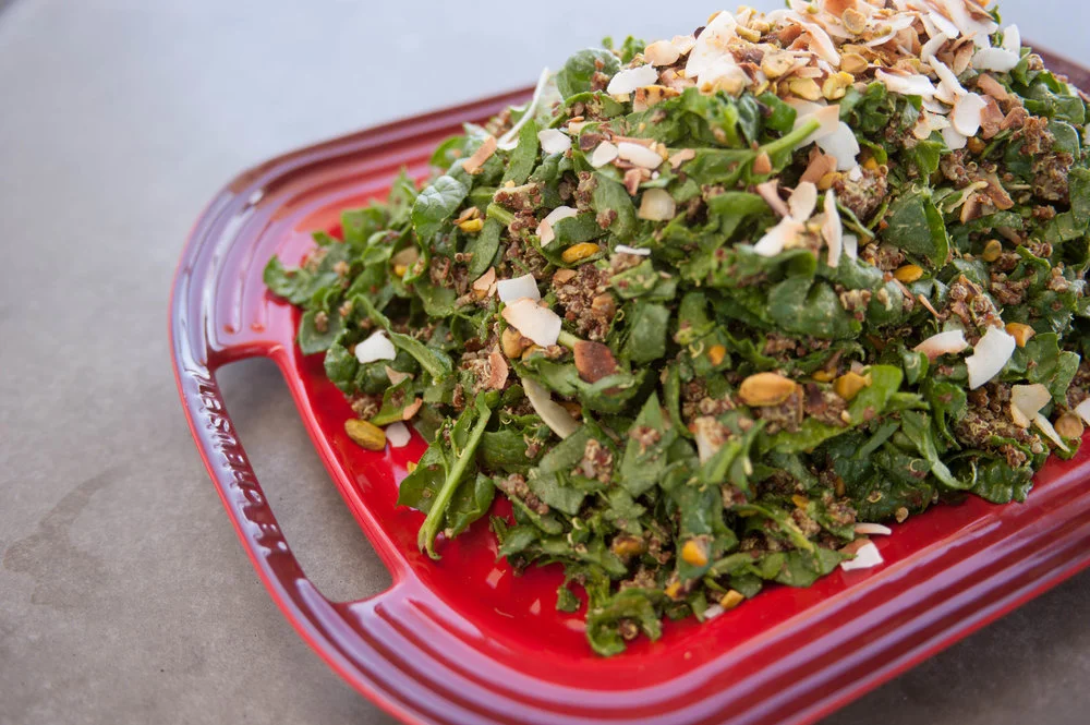Coconut Turmeric Quinoa Salad with Seasonal Greens