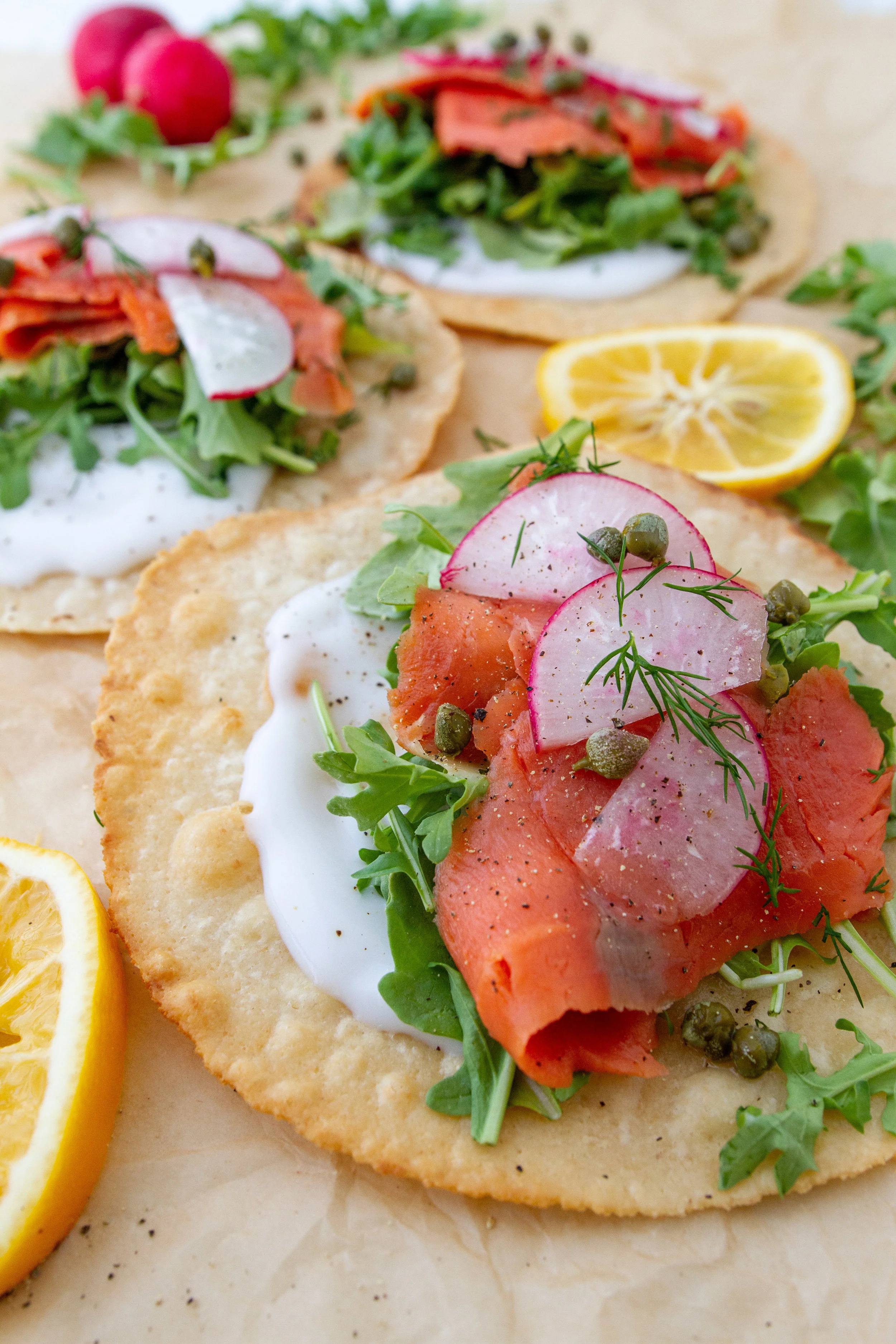 Smoked Salmon Tostada // Gluten & Dairy Free