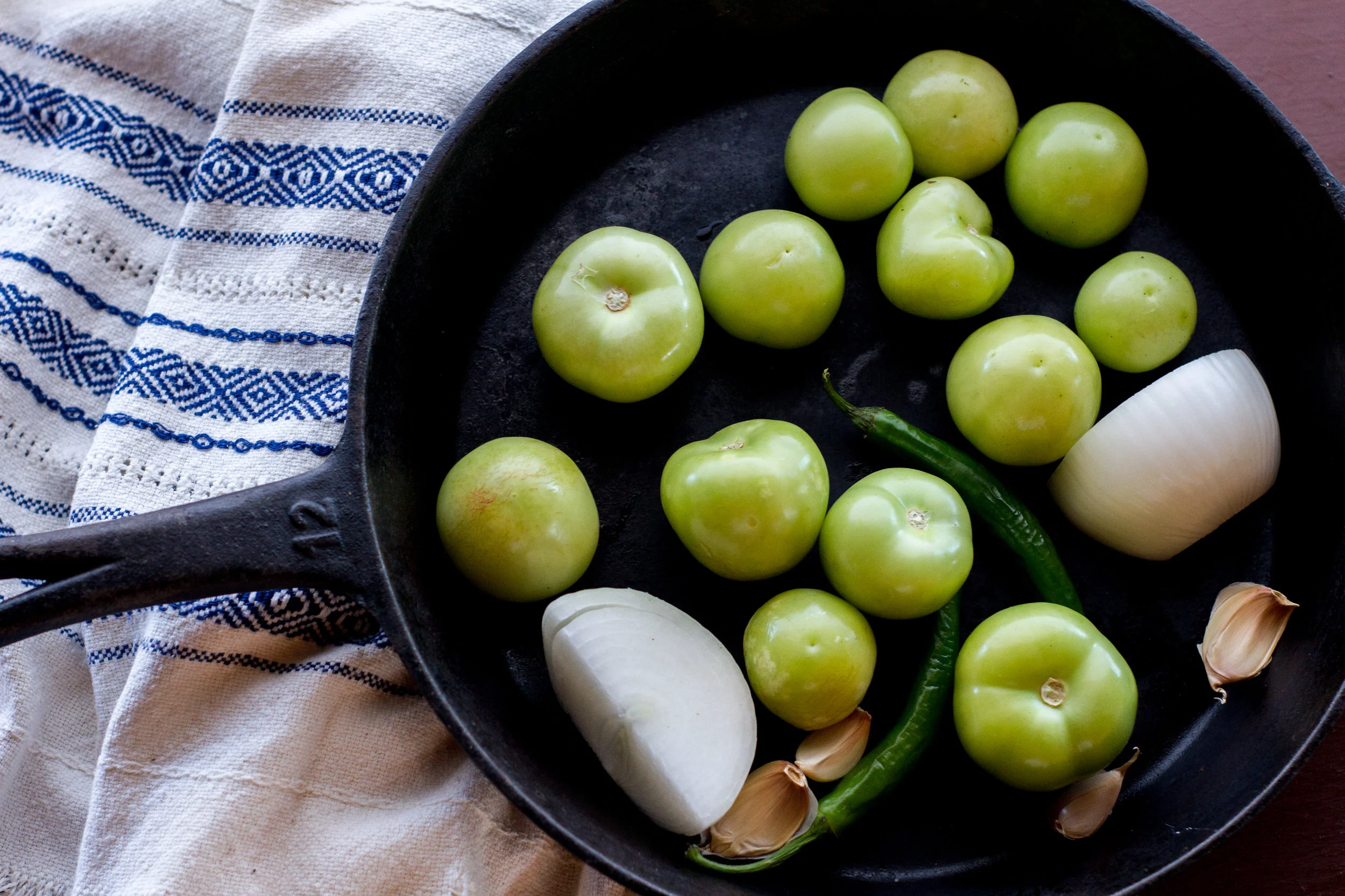 Green Tomatillo Salsa with Cilantro and Lime 