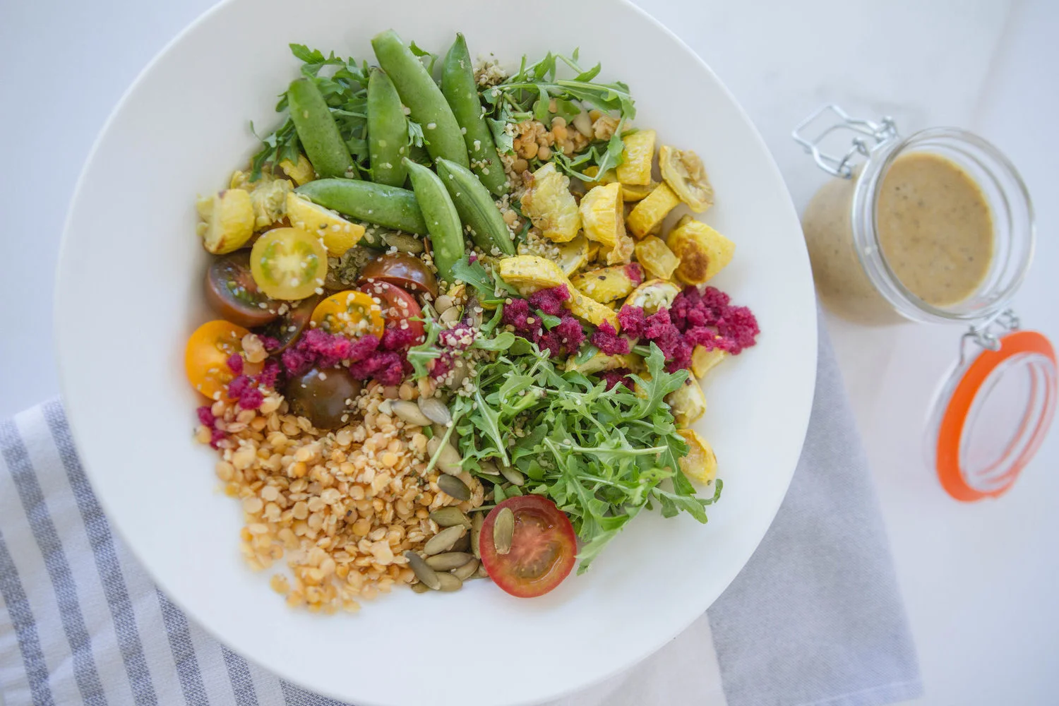 Vegan Salad Bowl + Tahini Dressing