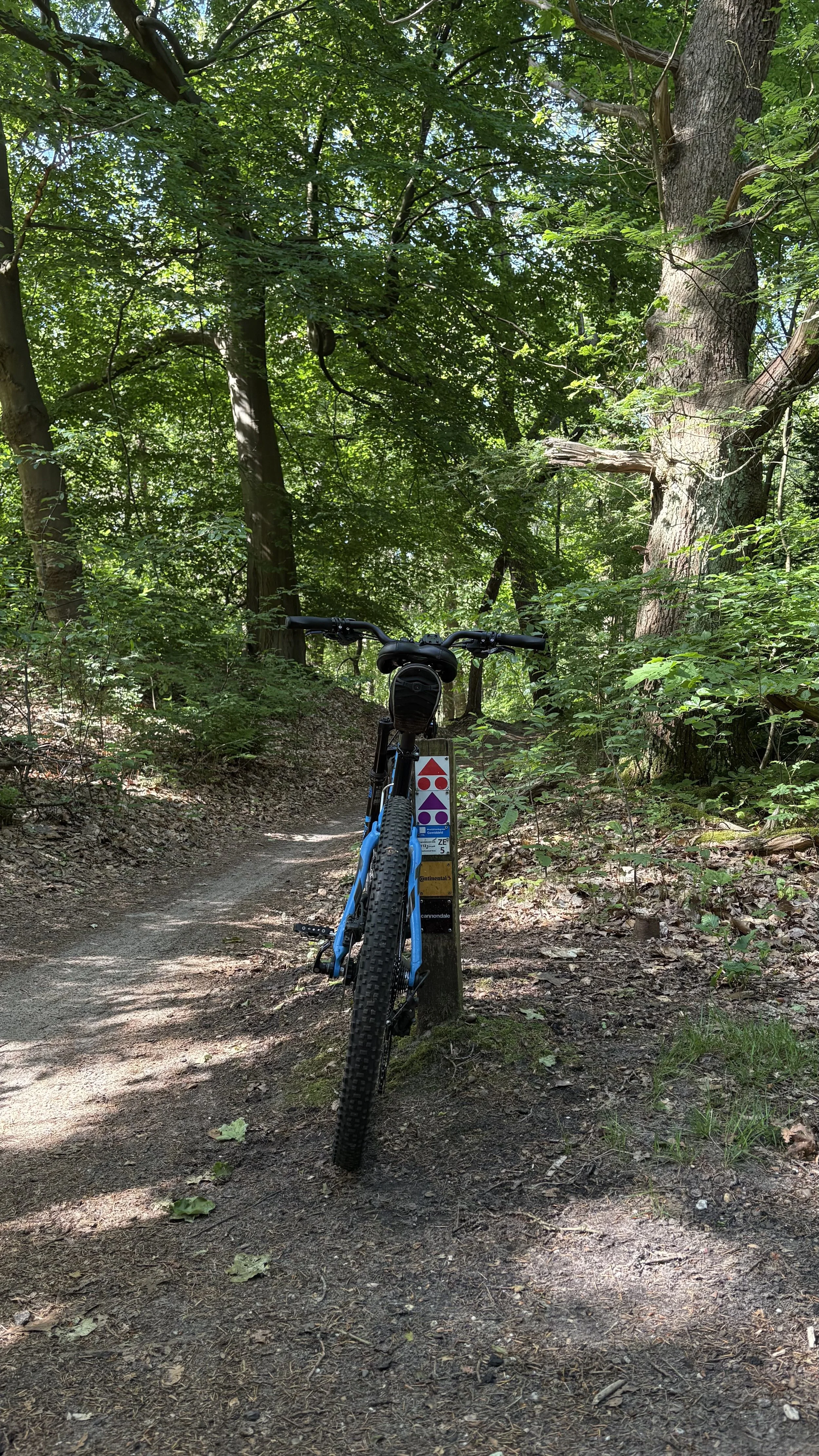 Fiets op mtb route