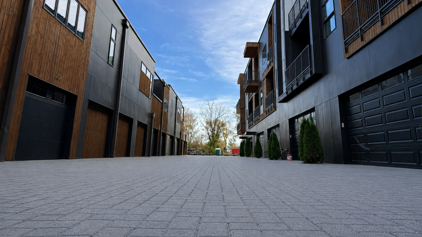 Curbside asphalt paving project completed by 4G Paving at The Haven residential community