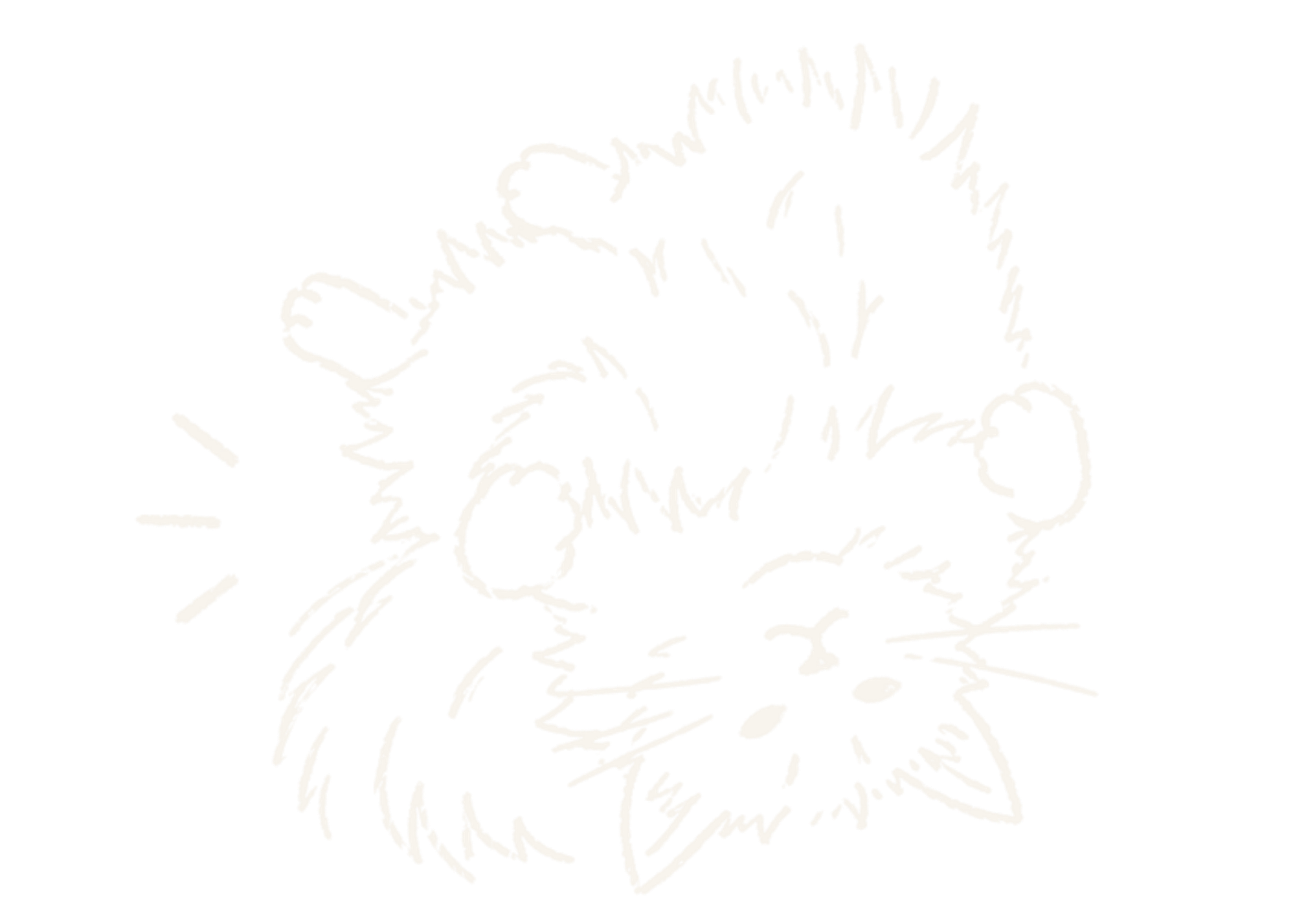 Outline drawing of a gorilla's head and upper body with a baby gorilla in its arms