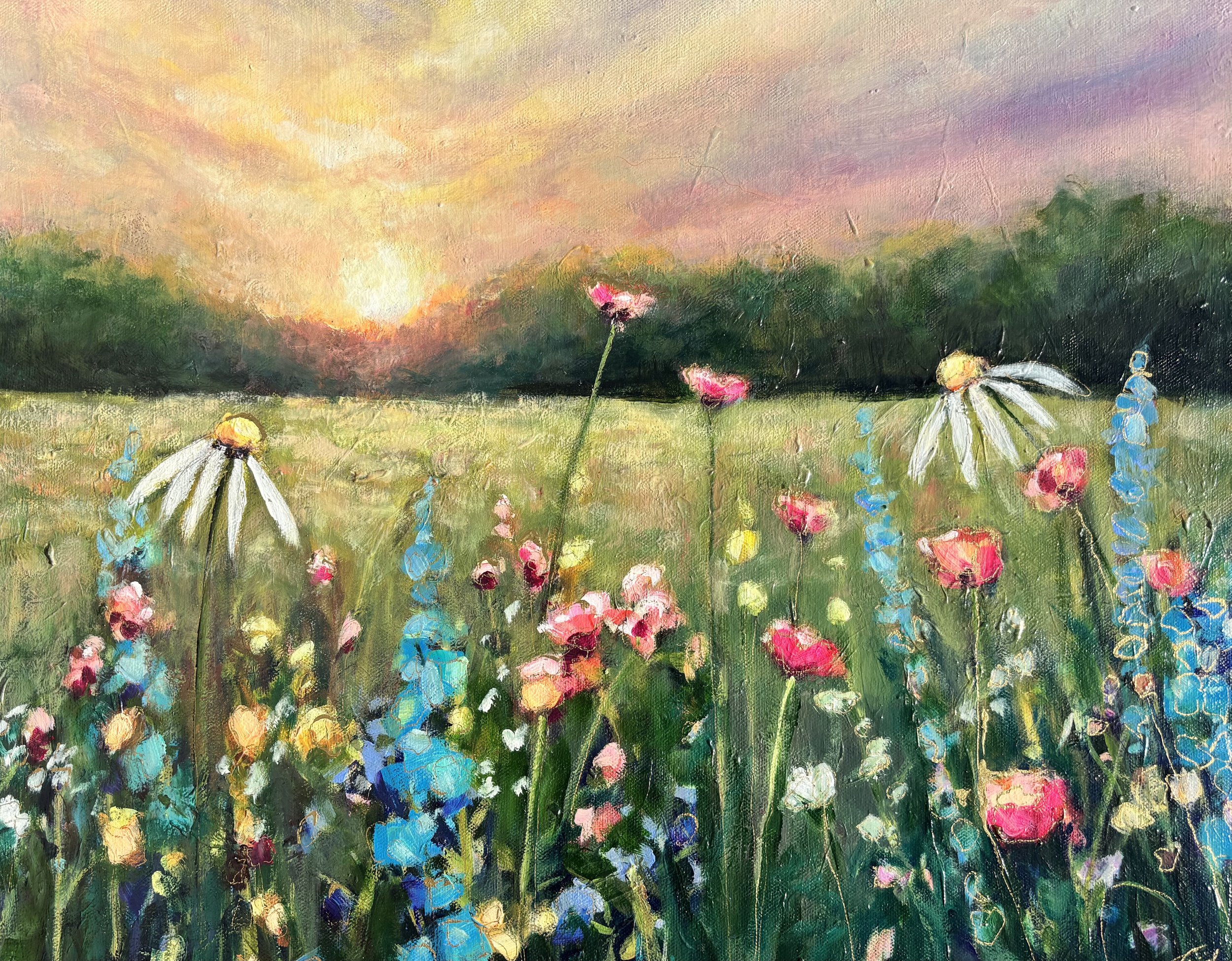 wildflower sunset