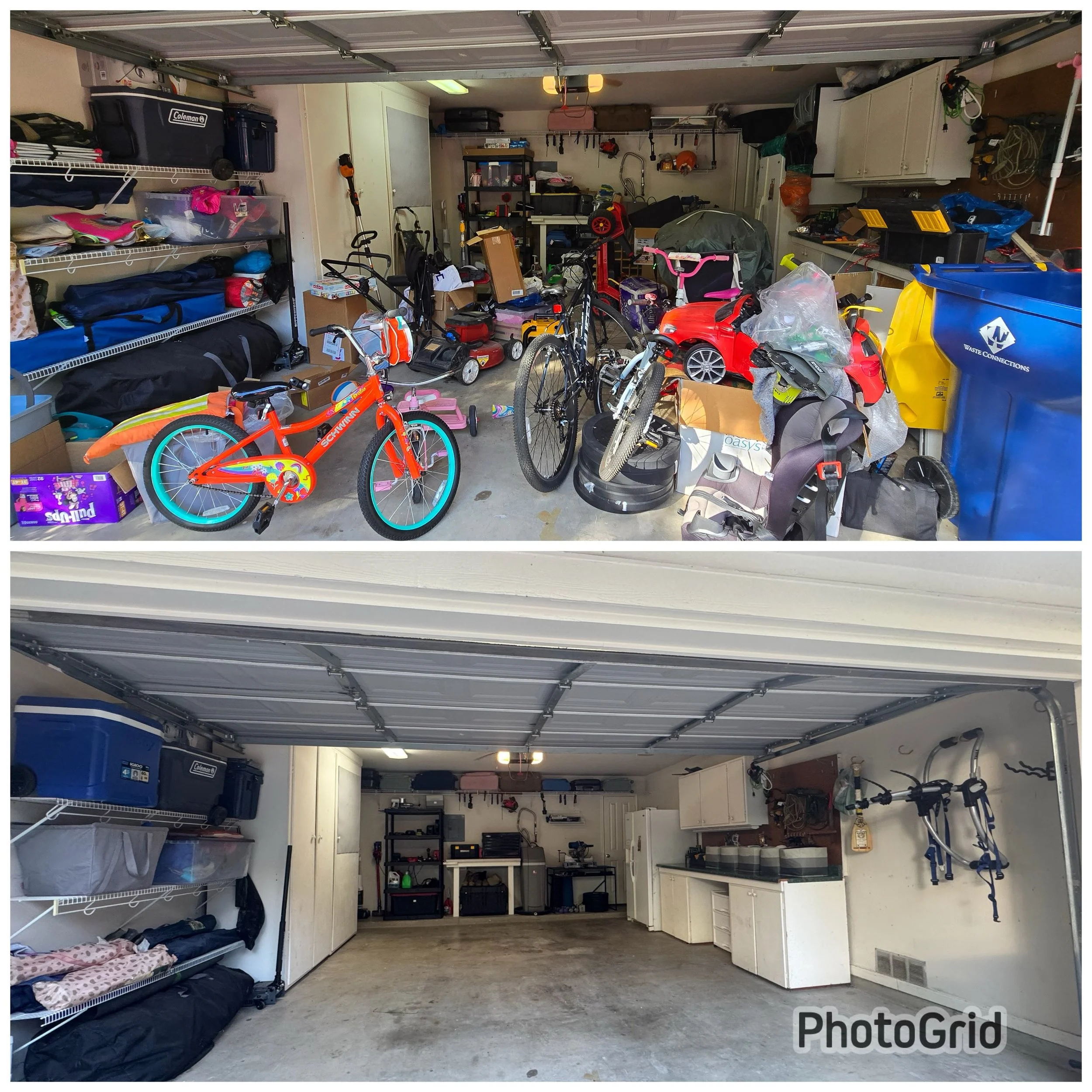 From overwhelmed to functional ✨

Garages can become a drop zone so quickly &mdash; bikes, toys, tools, seasonal items, boxes&hellip; everything ends up competing for space.

This garage received a full reset: items were sorted, grouped, relocated an
