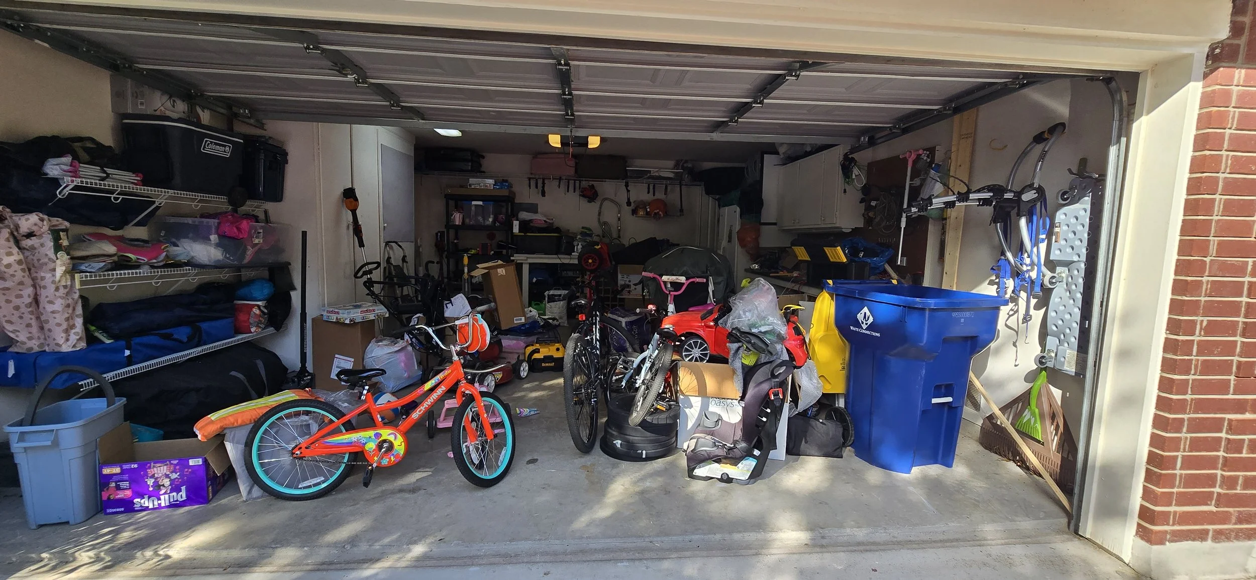 Garage organization project: before