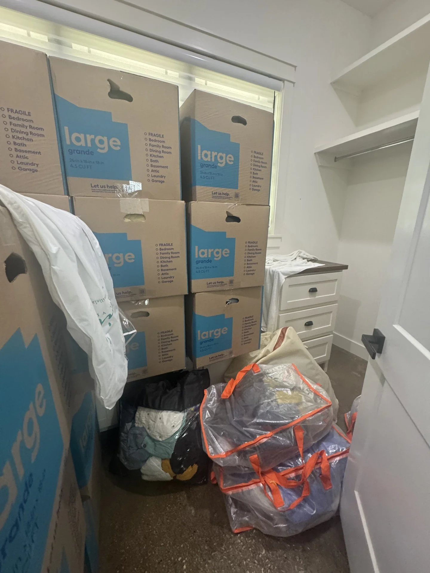Closet organization: before